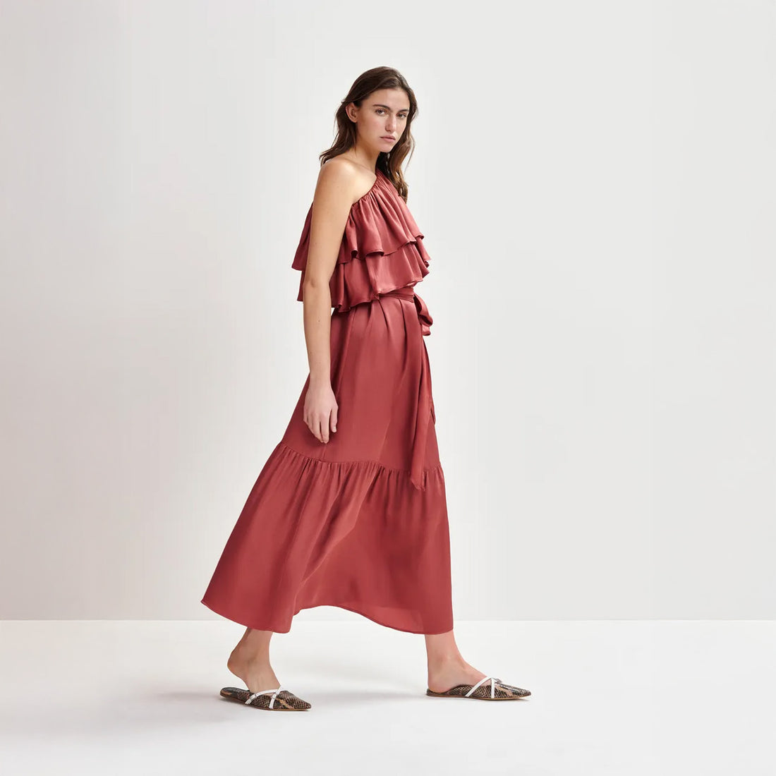 Hoenix Dress - Burnt Coral