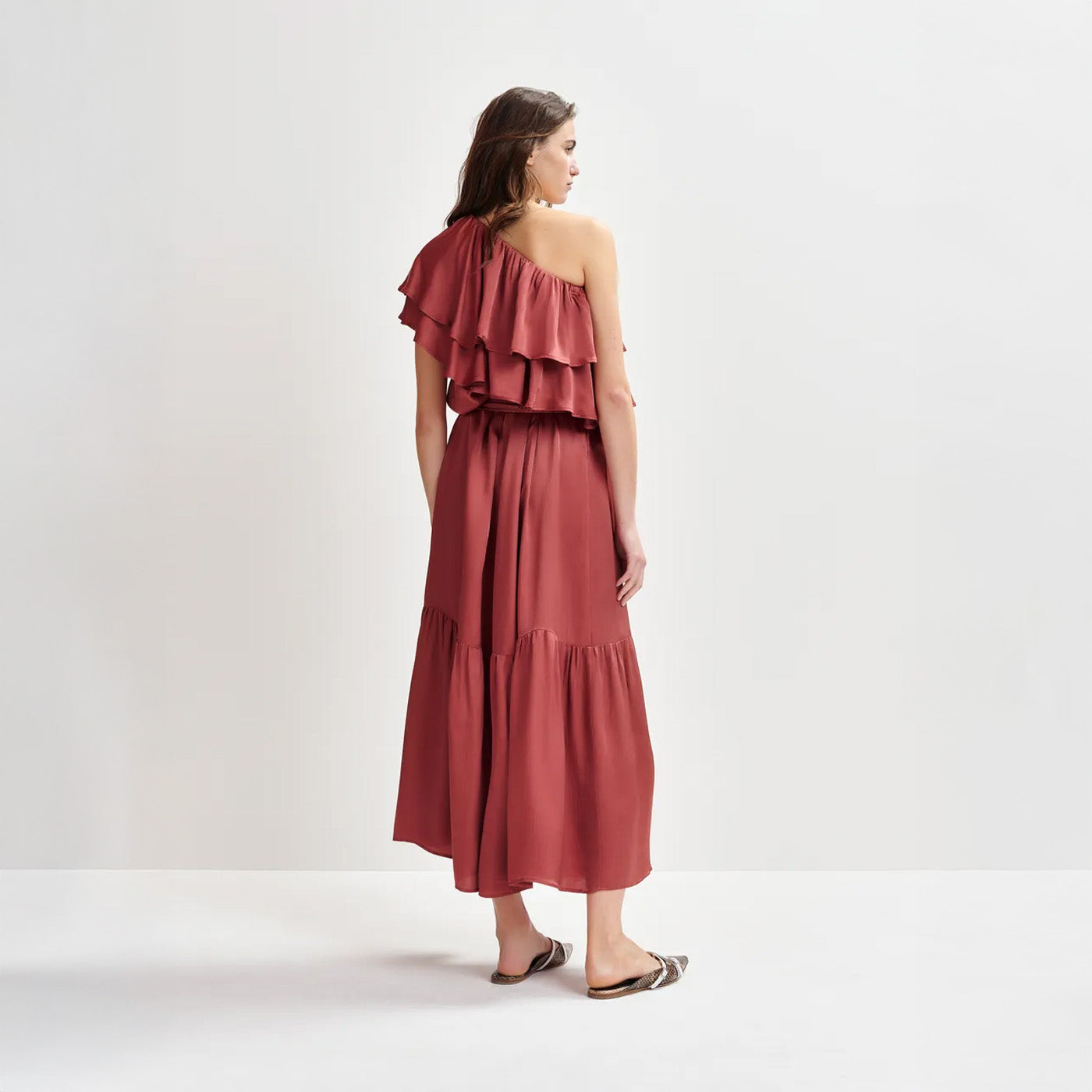 Hoenix Dress - Burnt Coral
