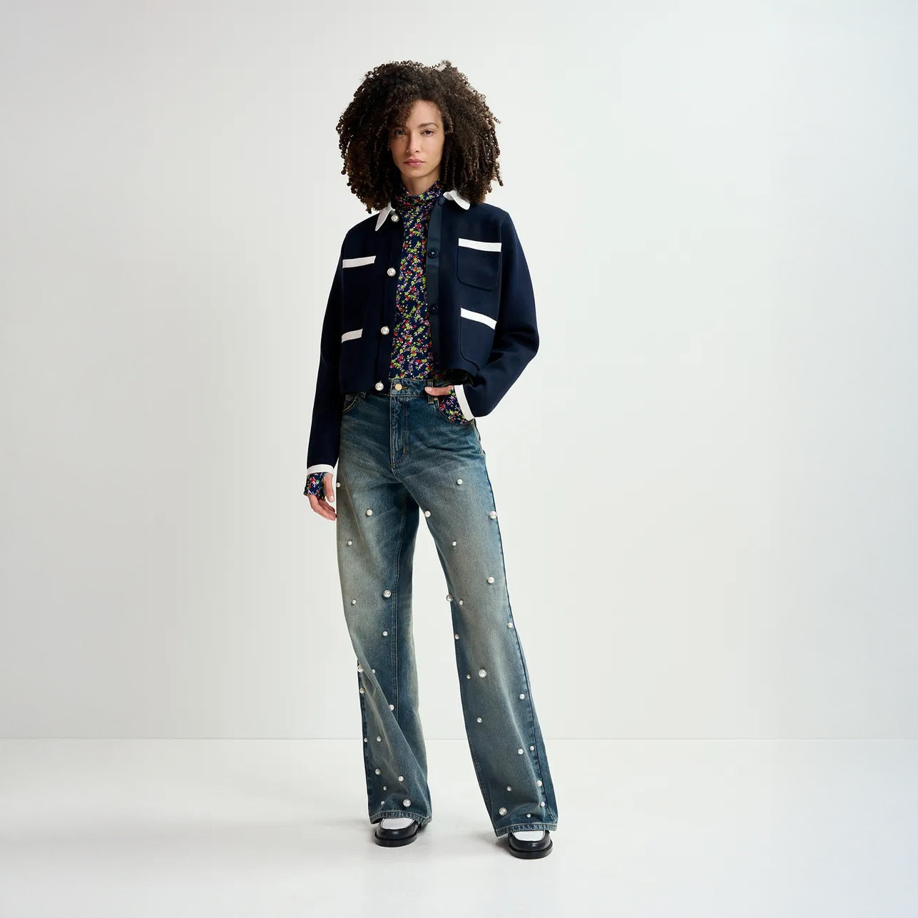 Held Pearl Embellished Jeans - Bel Air
