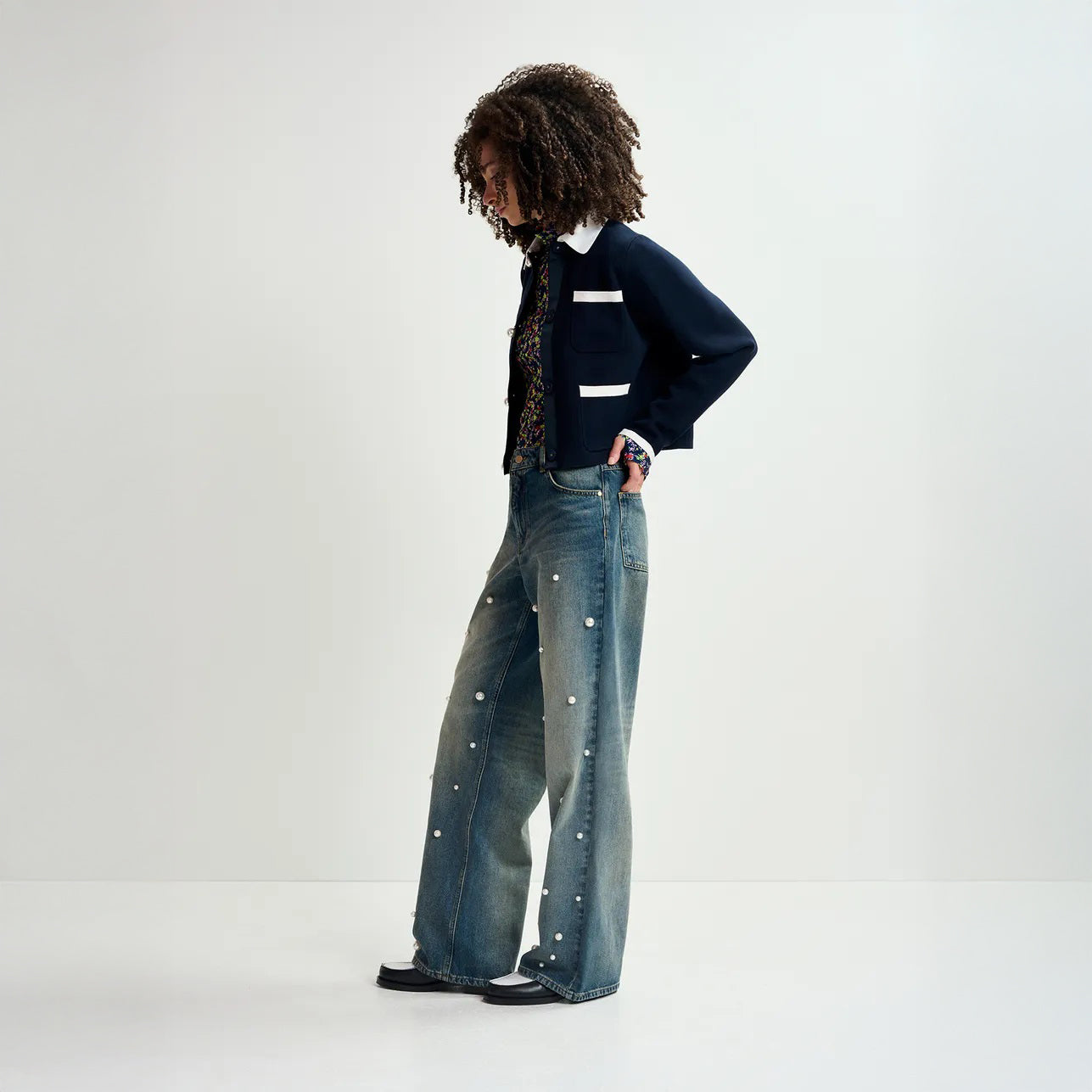 Held Pearl Embellished Jeans - Bel Air