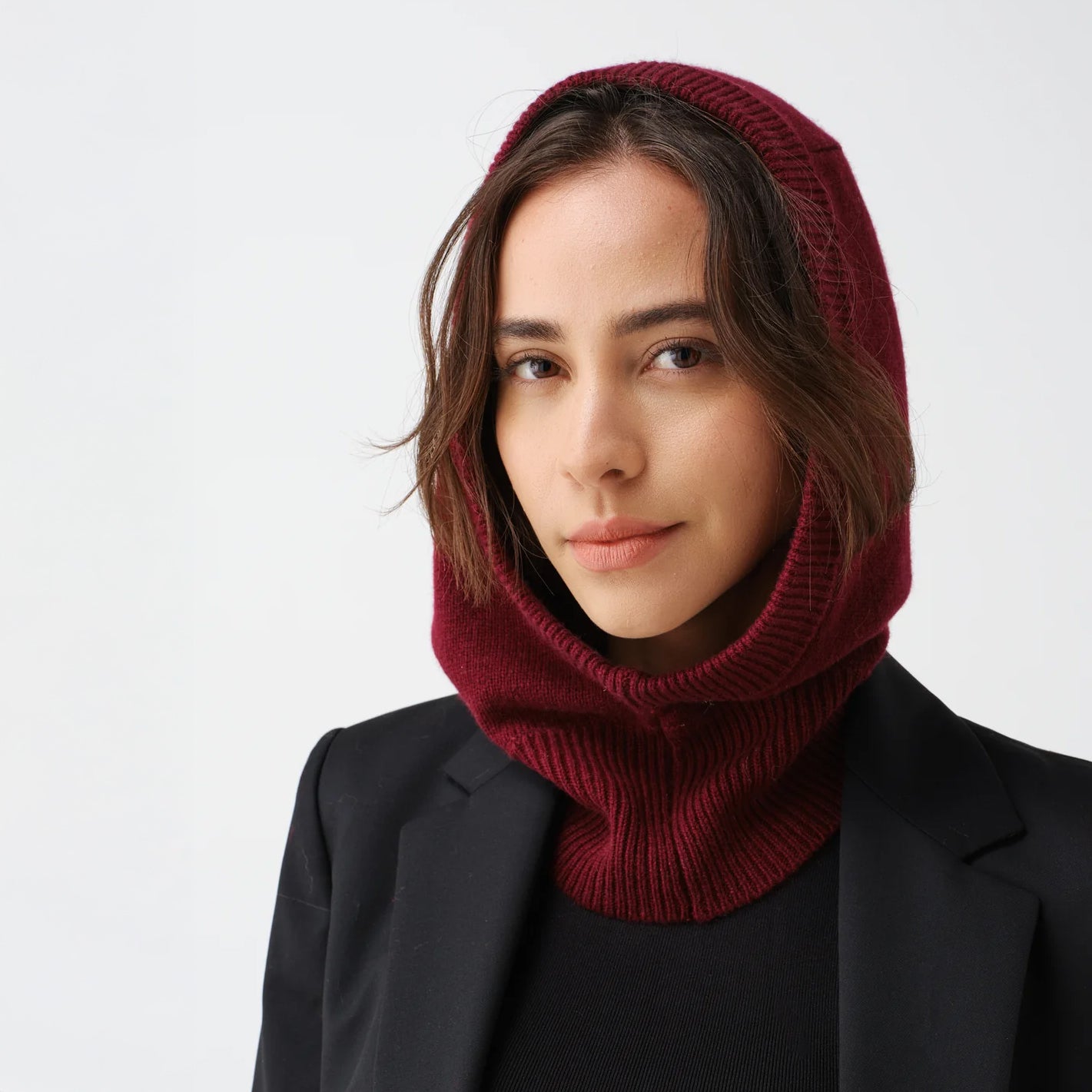 Cashmere Hood - Burgundy