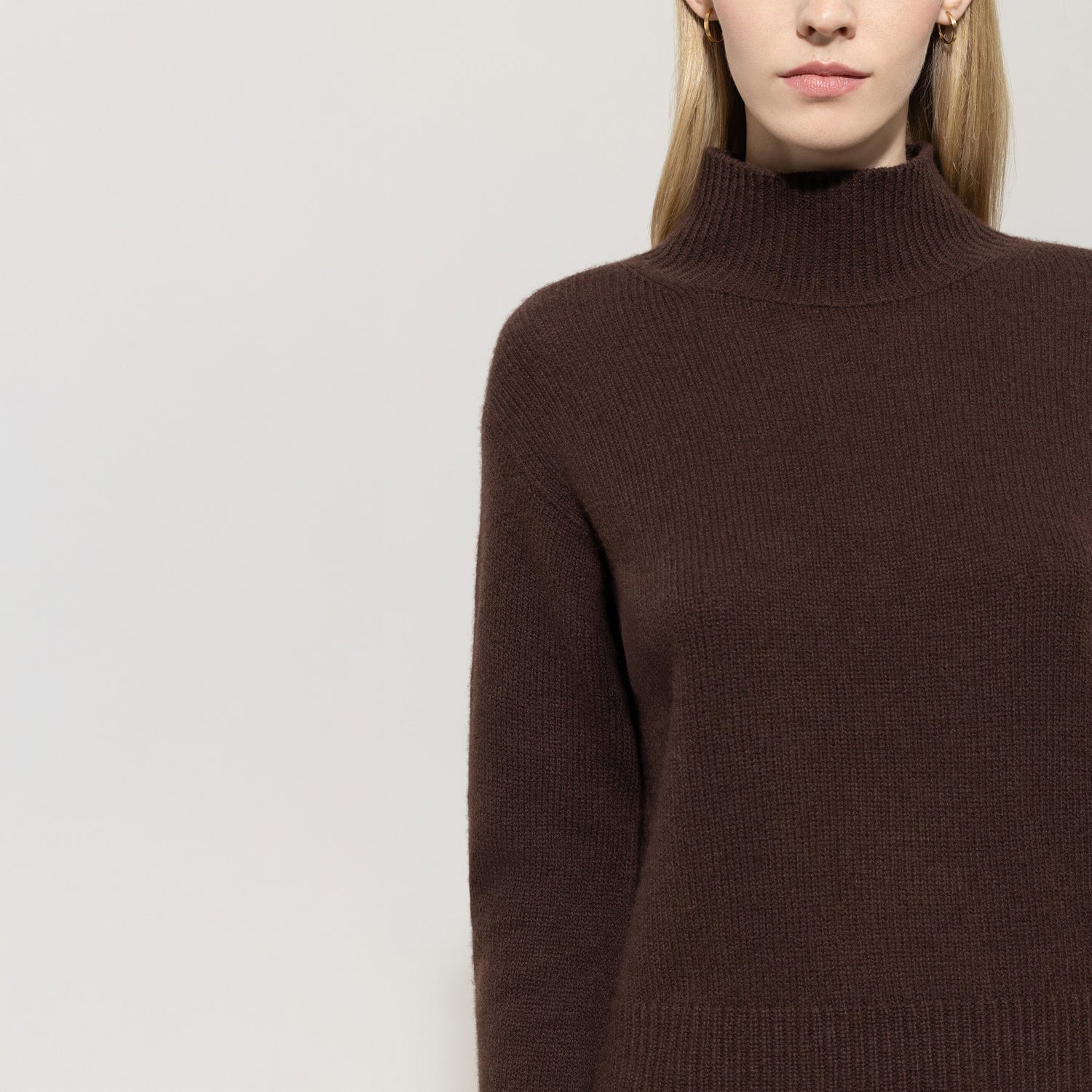 High Neck Jumper - Espresso