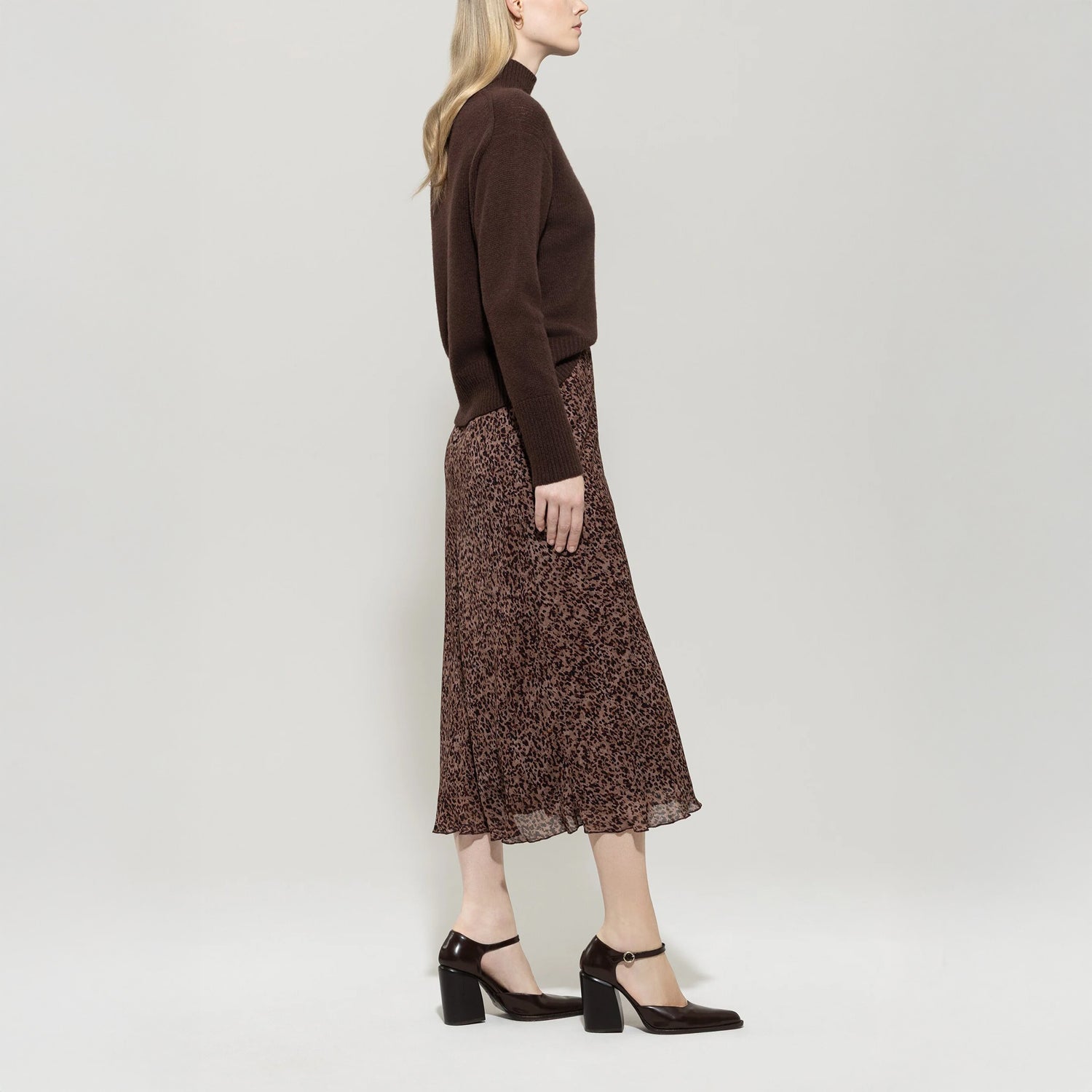 High Neck Jumper - Espresso