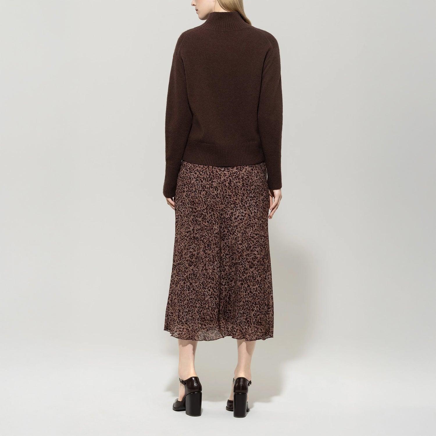 High Neck Jumper - Espresso