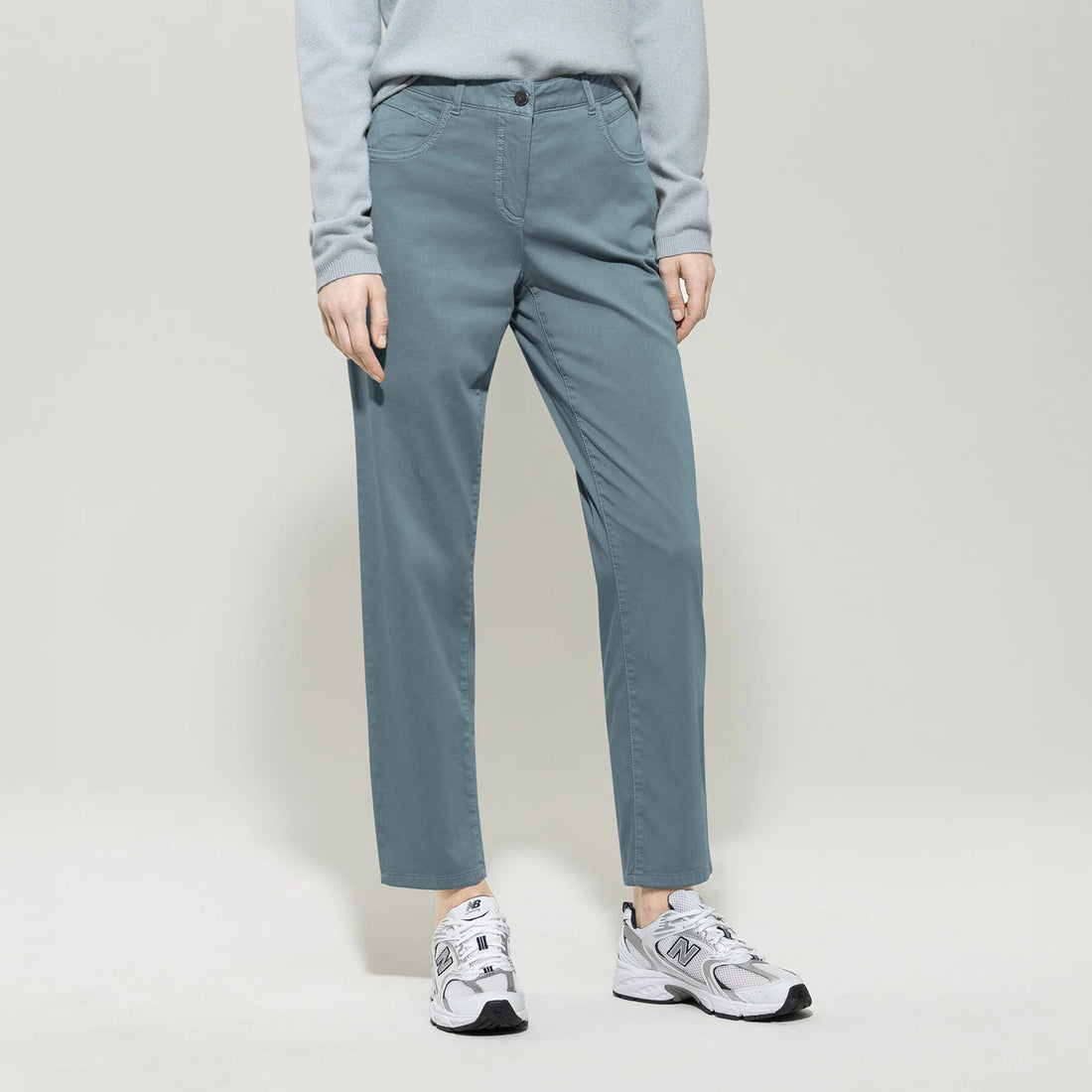 High Stretch Tapered Denim - Greyish Blue