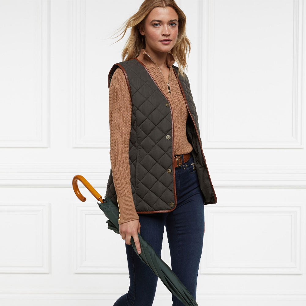 Ava Half Zip Knit - Dark Camel Marl