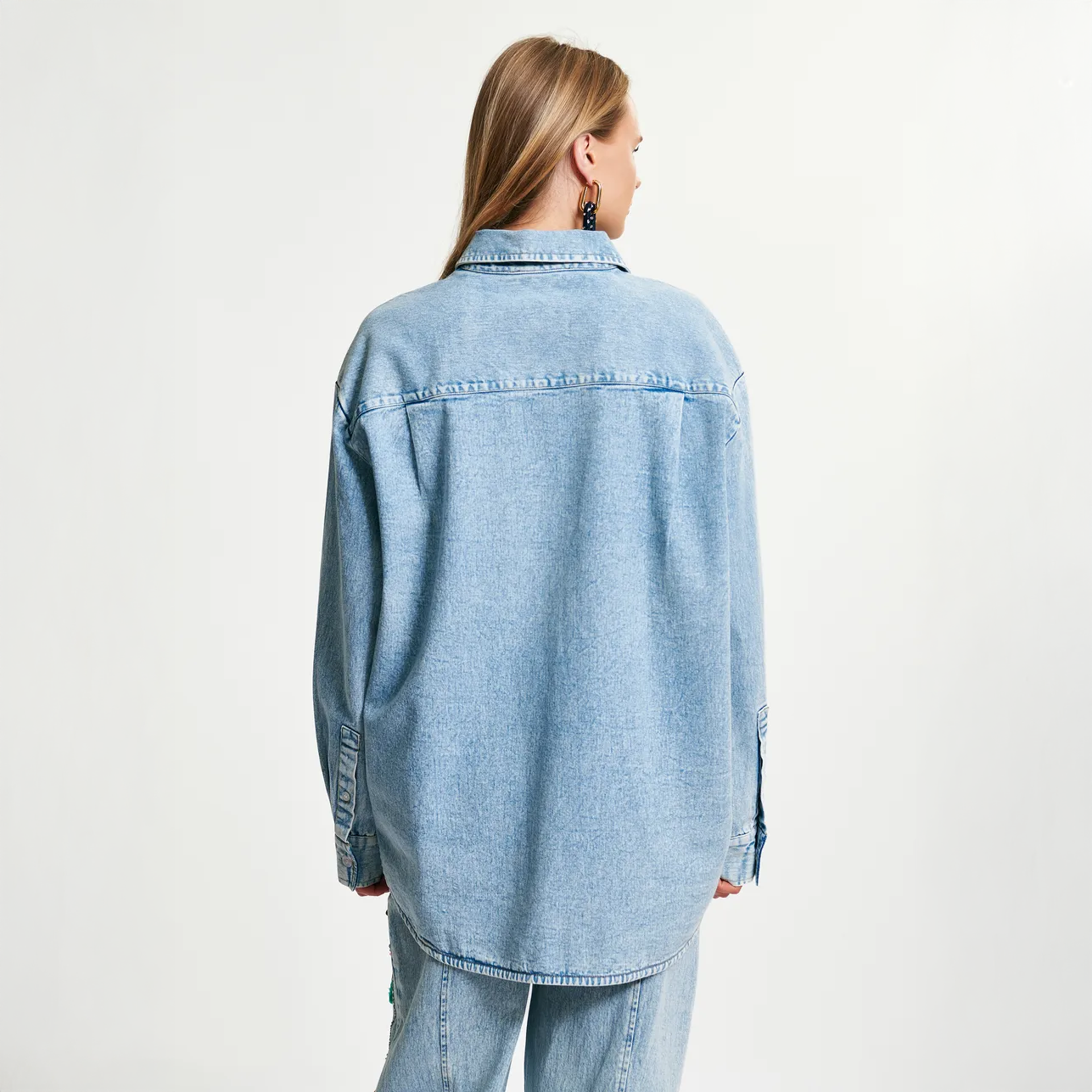Icksonville Sequin Denim Shirt - Navy