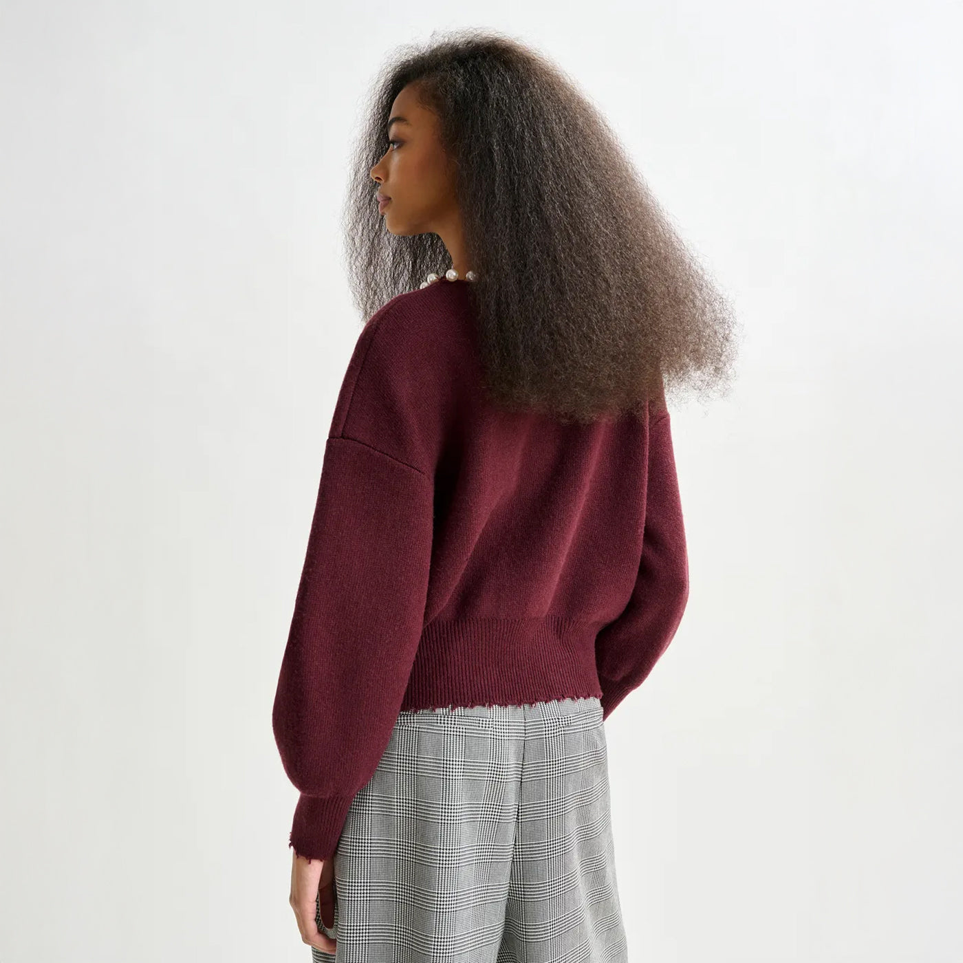 Ideas Knit Cardigan With Beads - Margot Mauve