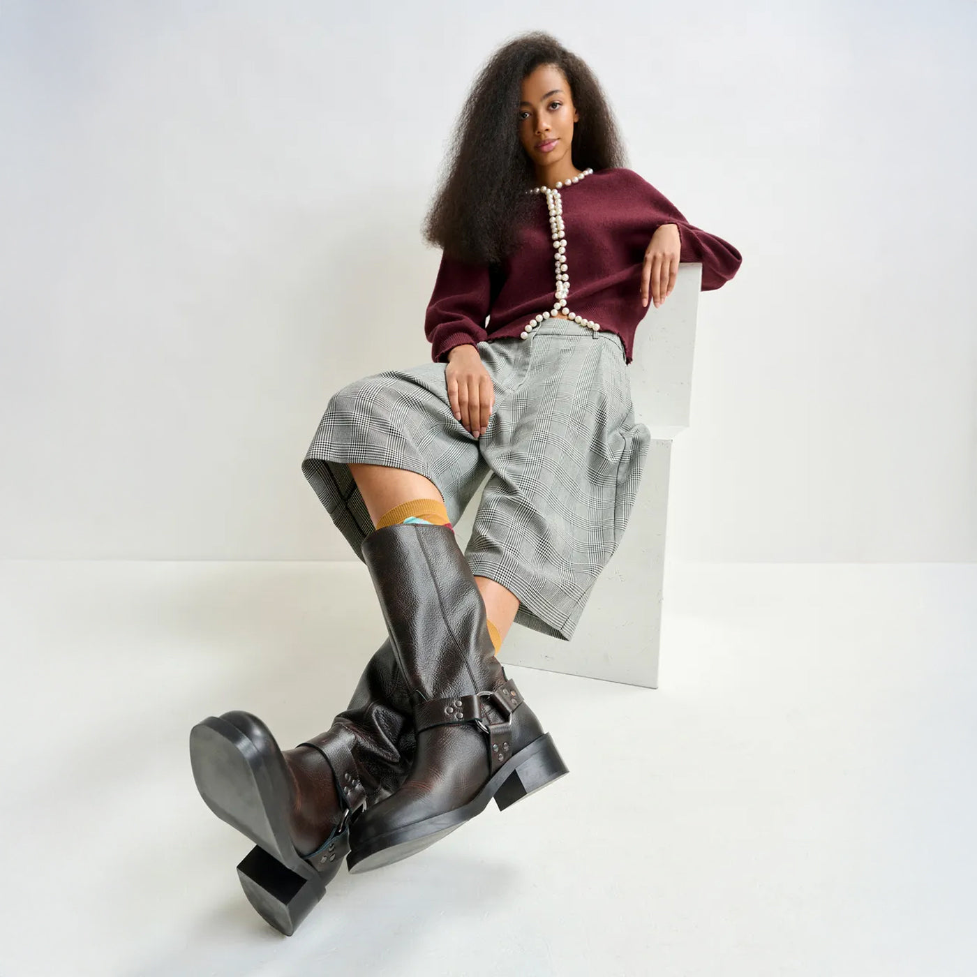 Ideas Knit Cardigan With Beads - Margot Mauve