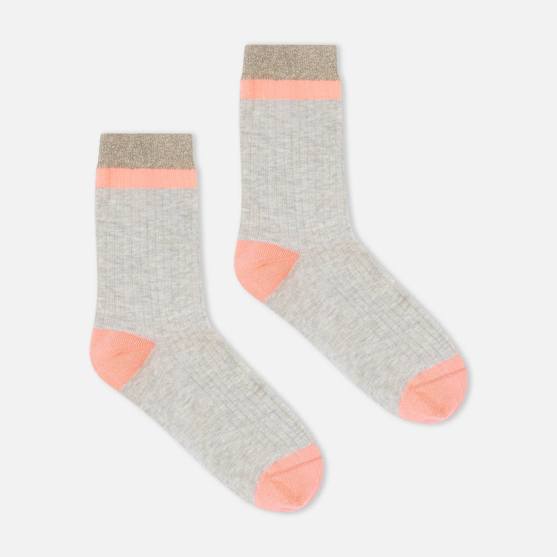 Sparkle Stripe Sock - Natural