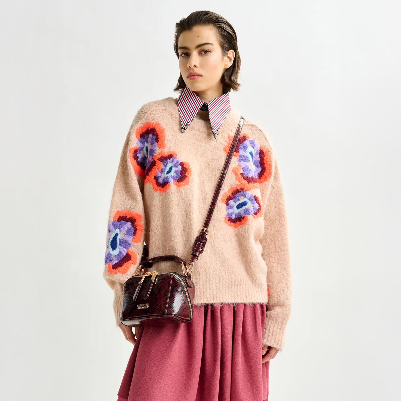 Impossible 1 Embroidered Knit - Fudge Frappe