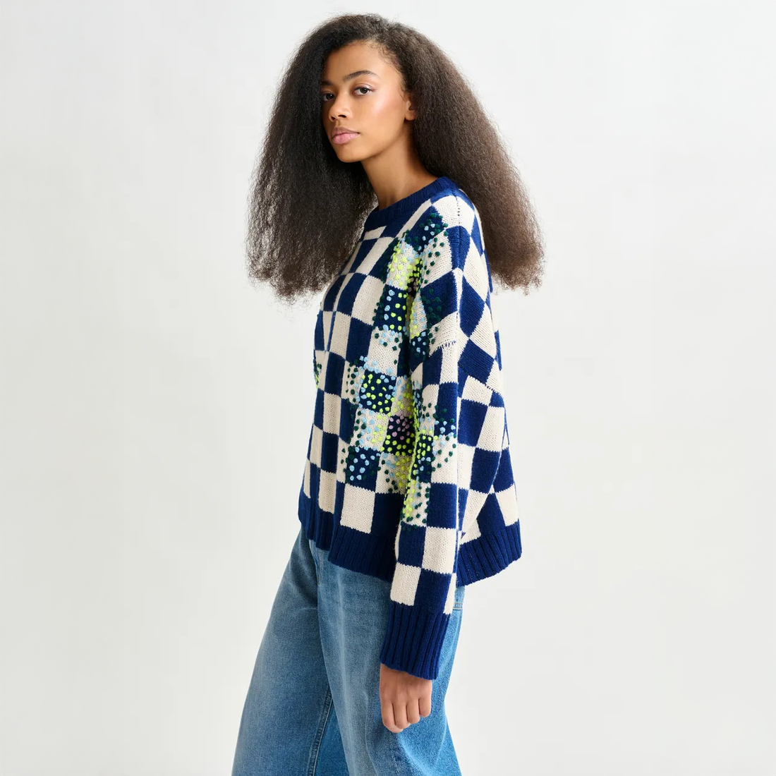 Inter Embroidered Pullover - Navy