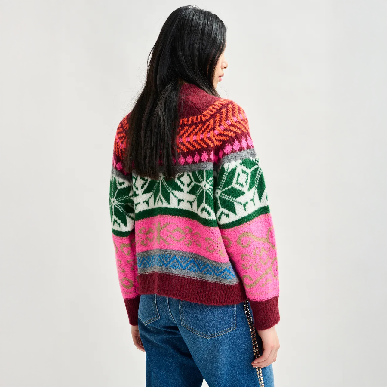 Irelando Jacqard Knit Pull - Off White