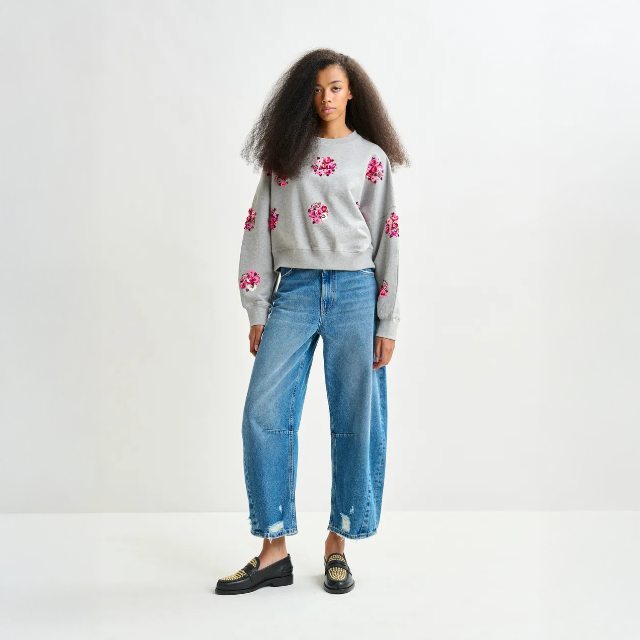 Itro Embroidered Sweat - Shadow