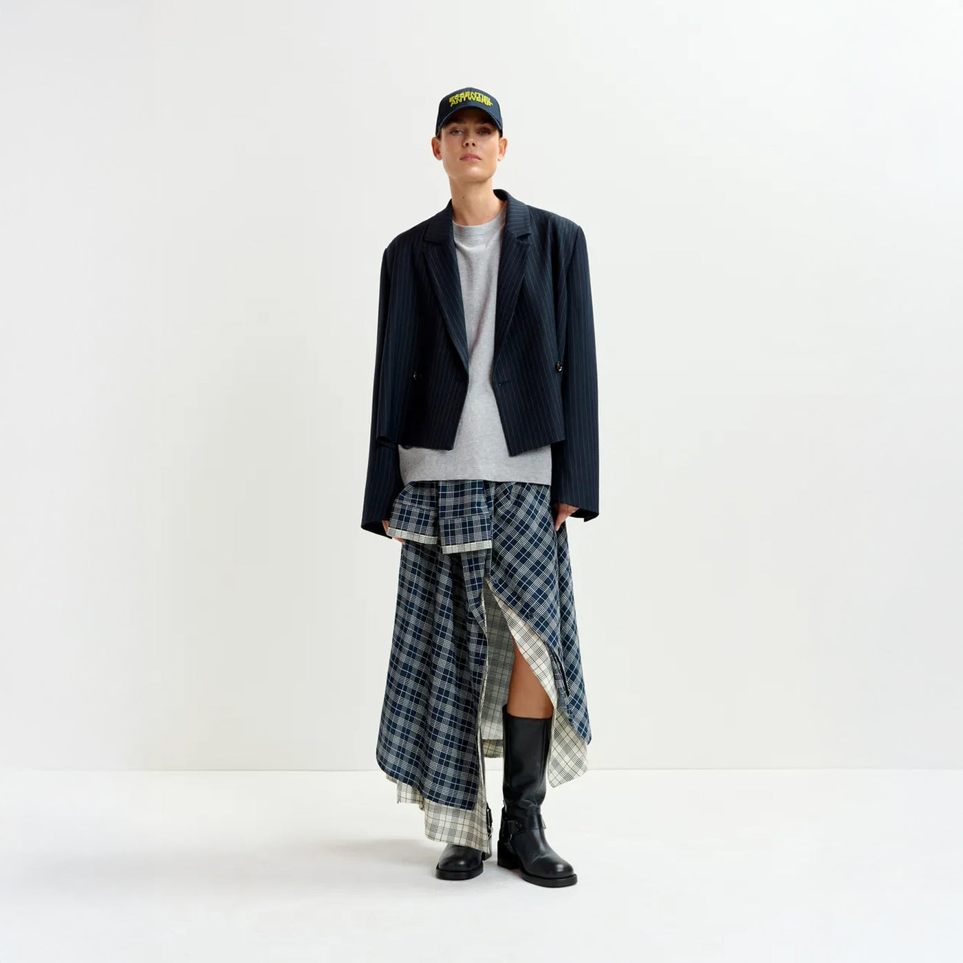 Ixchel Contrast Skirt - Navy