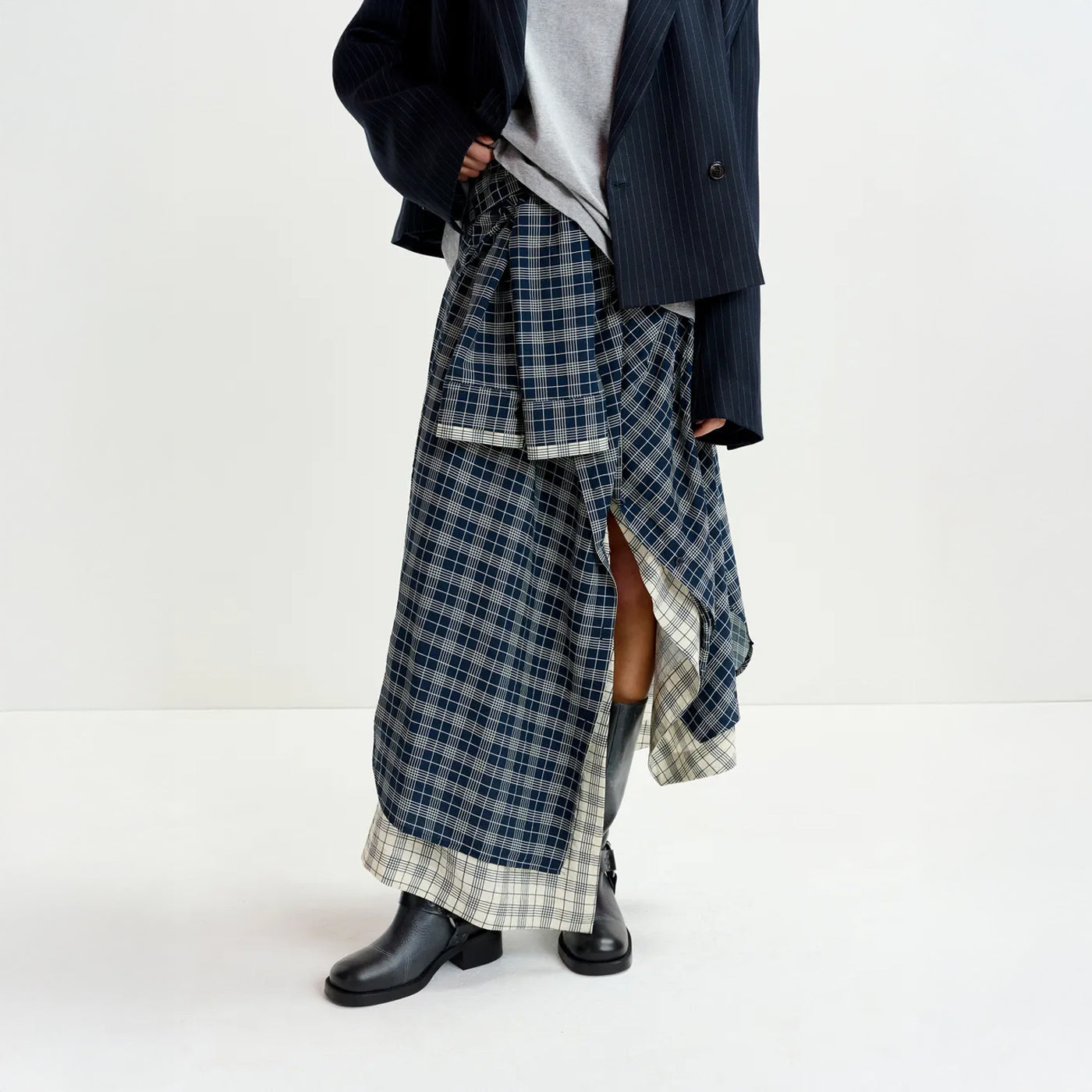 Ixchel Contrast Skirt - Navy