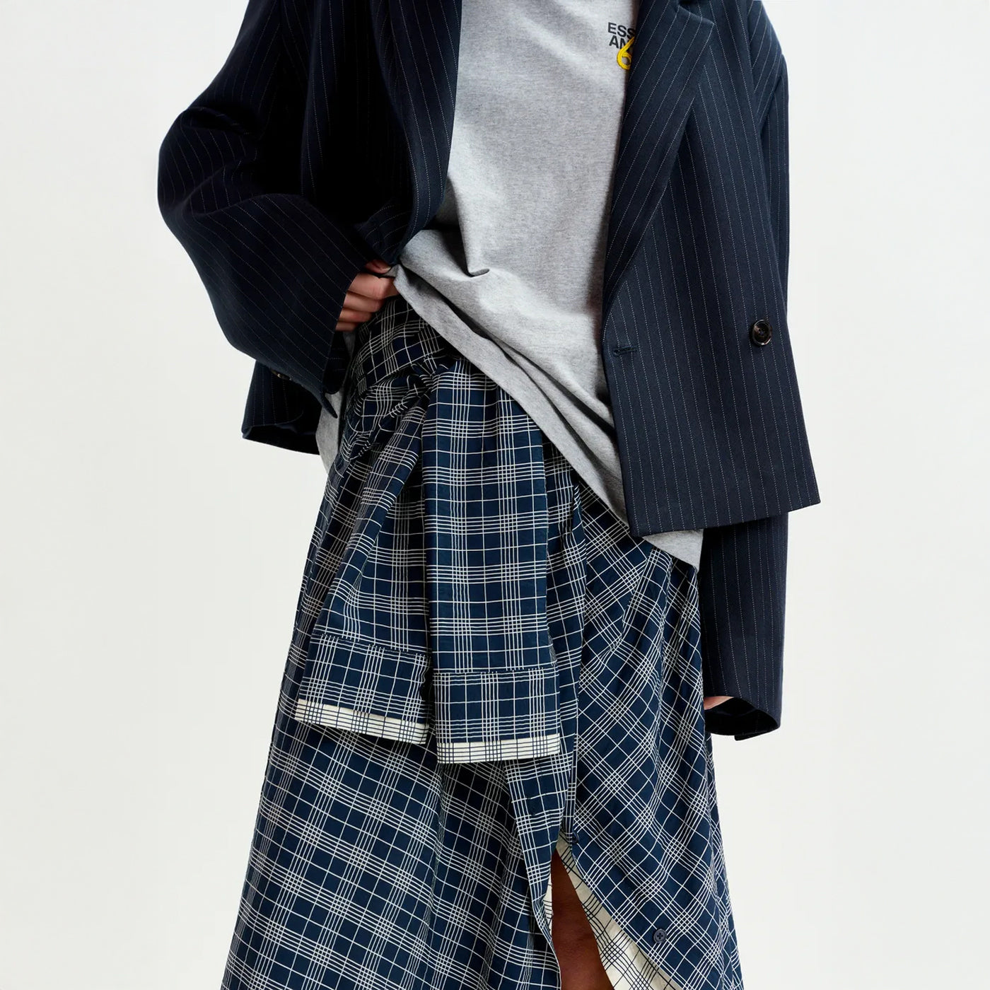 Ixchel Contrast Skirt - Navy