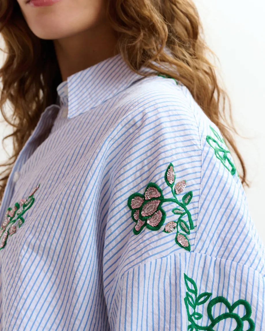 Jalinki Embroidered Shirt - Off White