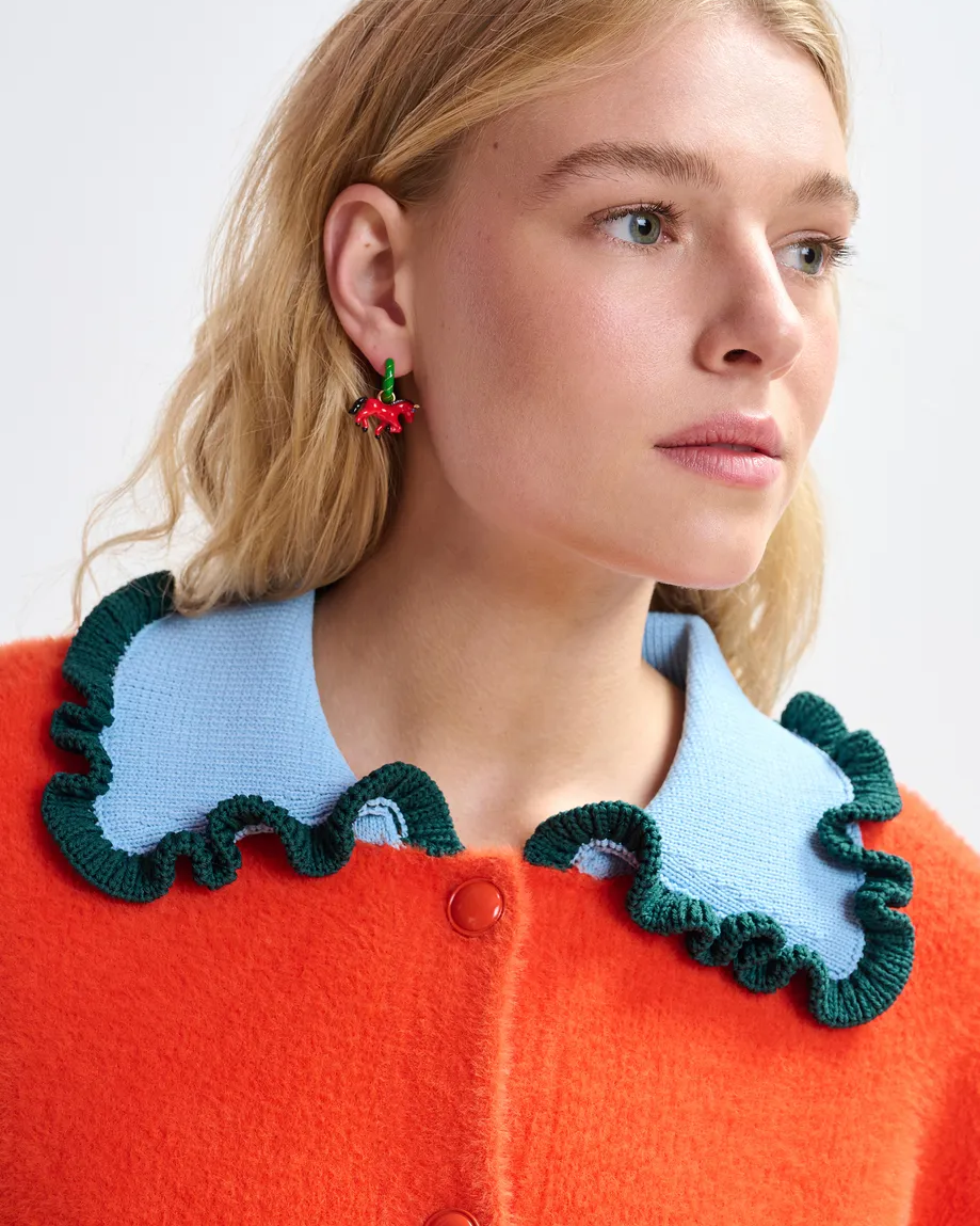 Jardener Knitted Cardigan - Nectarine