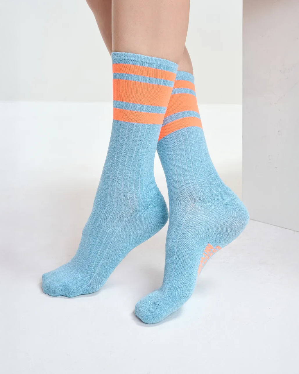 Jinnie Striped Lurex Socks - Basil Smash