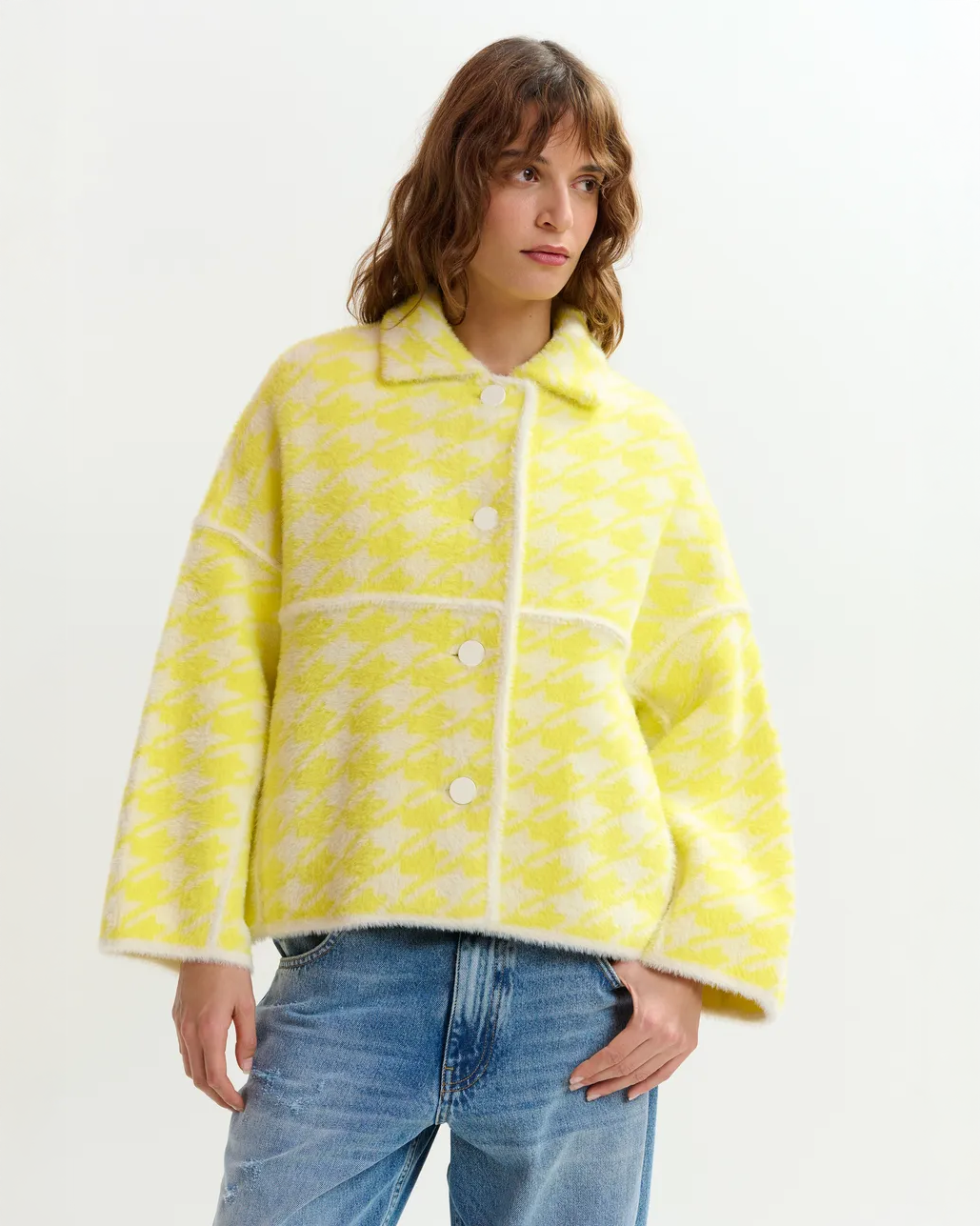 Joking Knit Jacket - Lemon Squeeze