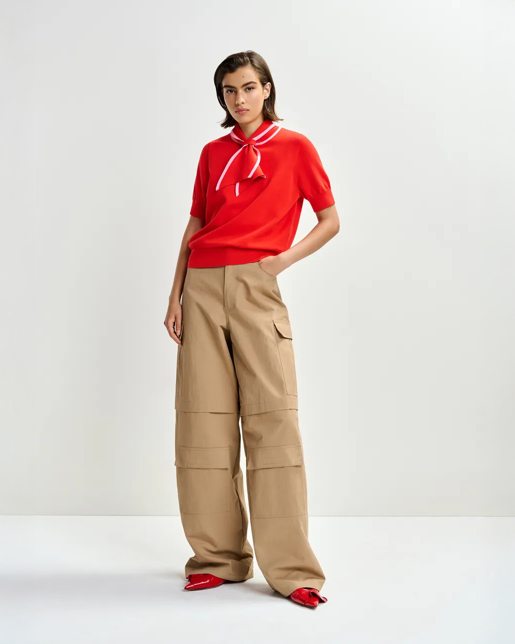 Jonda Contrast Colour Polo - Orange Brulee