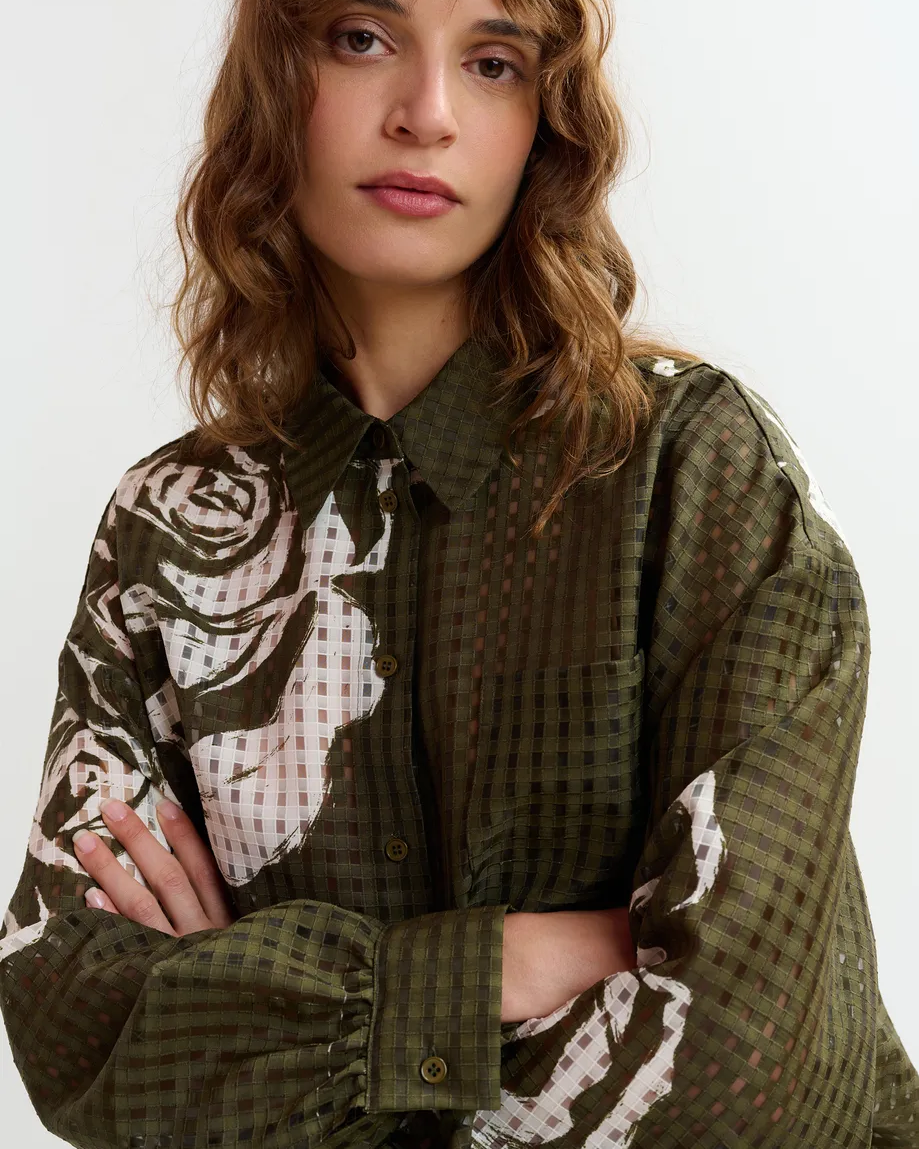 Jorange Oversized Shirt - Olive Martini