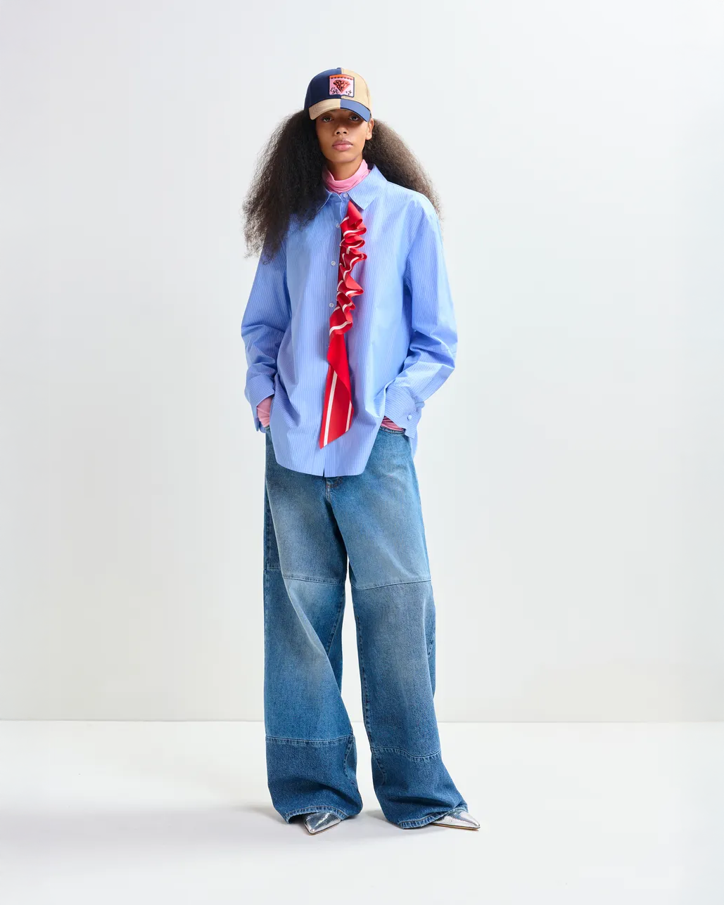Juf Ribbon Detail Shirt - Basil Smash