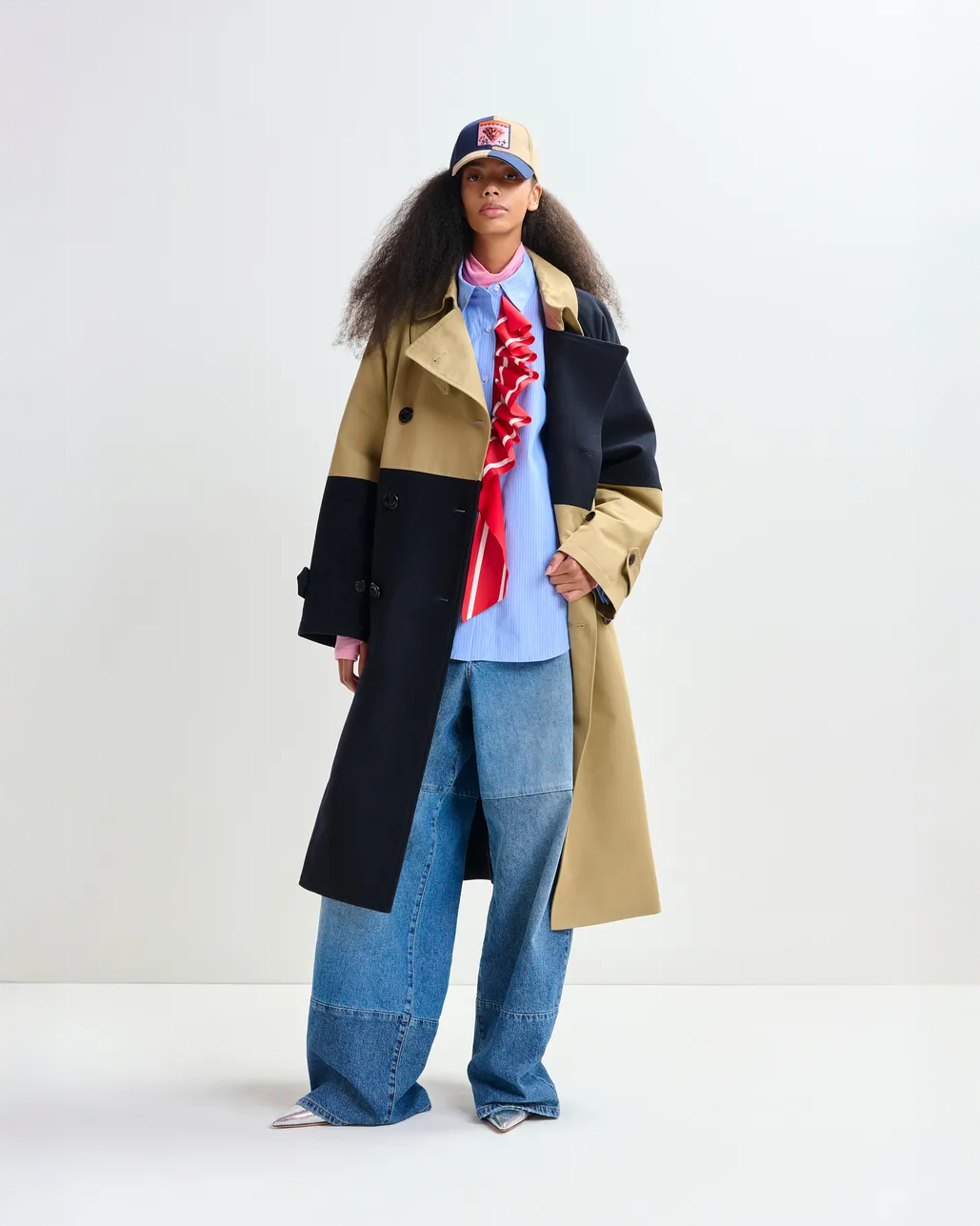 Just Patchwork Trenchcoat - Gingerbread