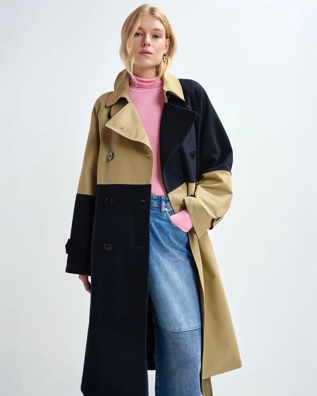 Just Patchwork Trenchcoat - Gingerbread