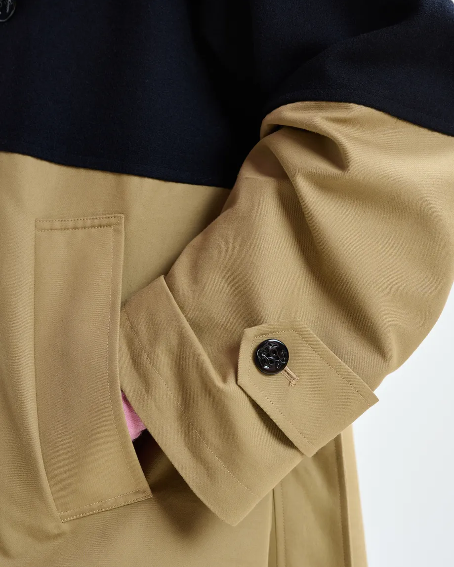 Just Patchwork Trenchcoat - Gingerbread