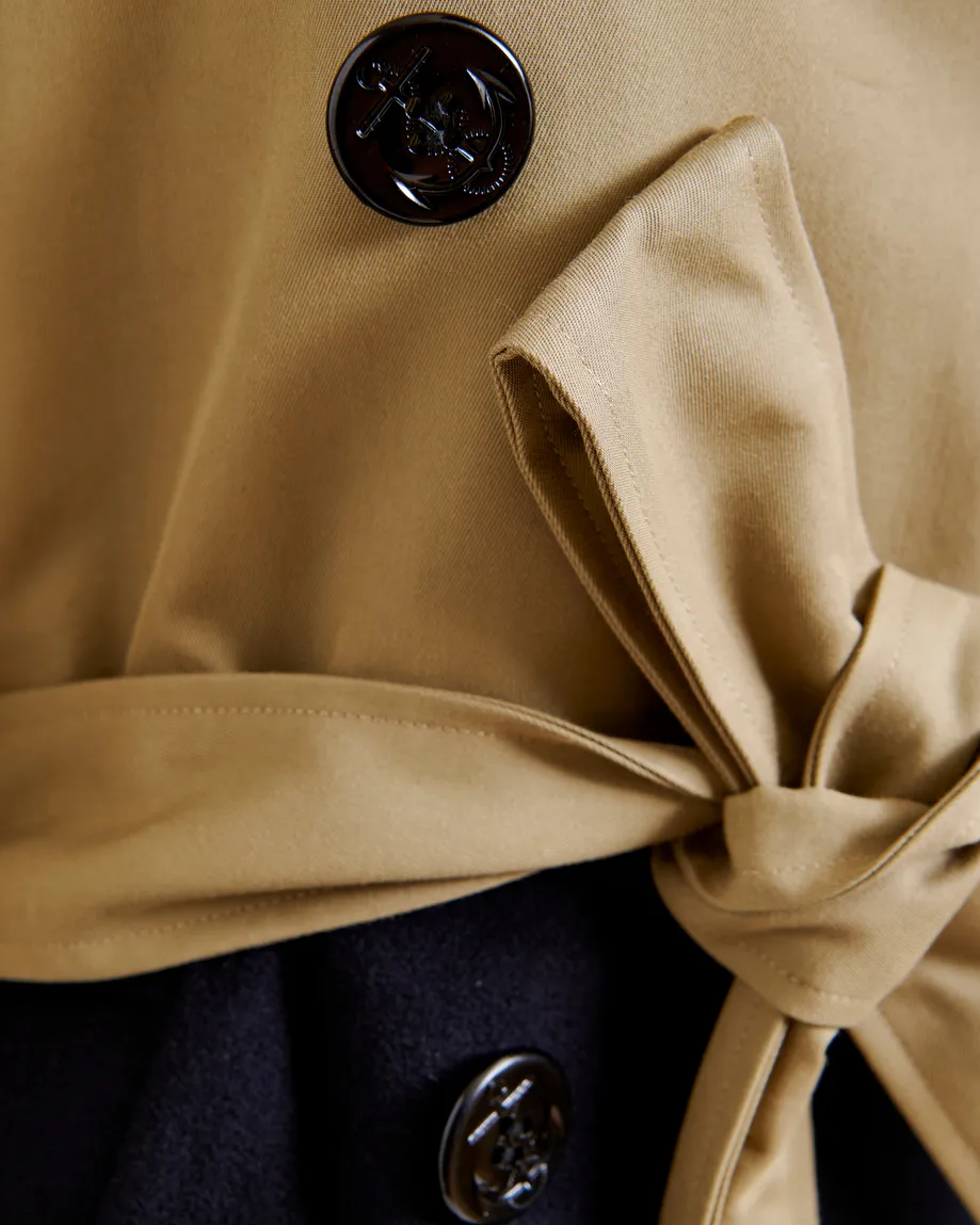 Just Patchwork Trenchcoat - Gingerbread