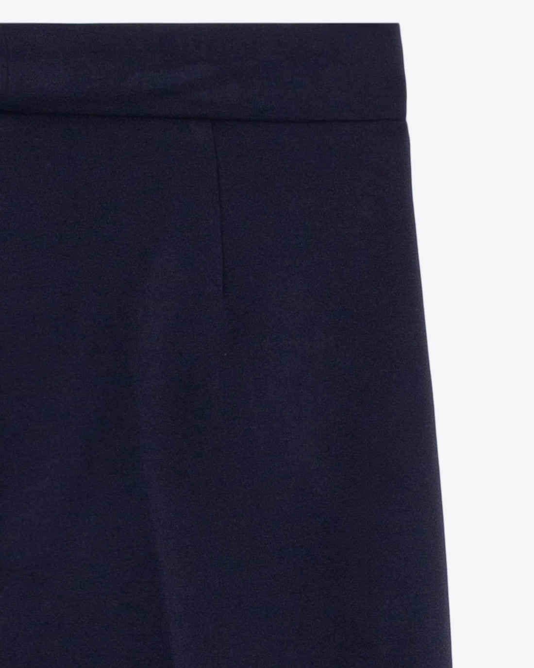 Jersey Button Hem Trouser - Navy