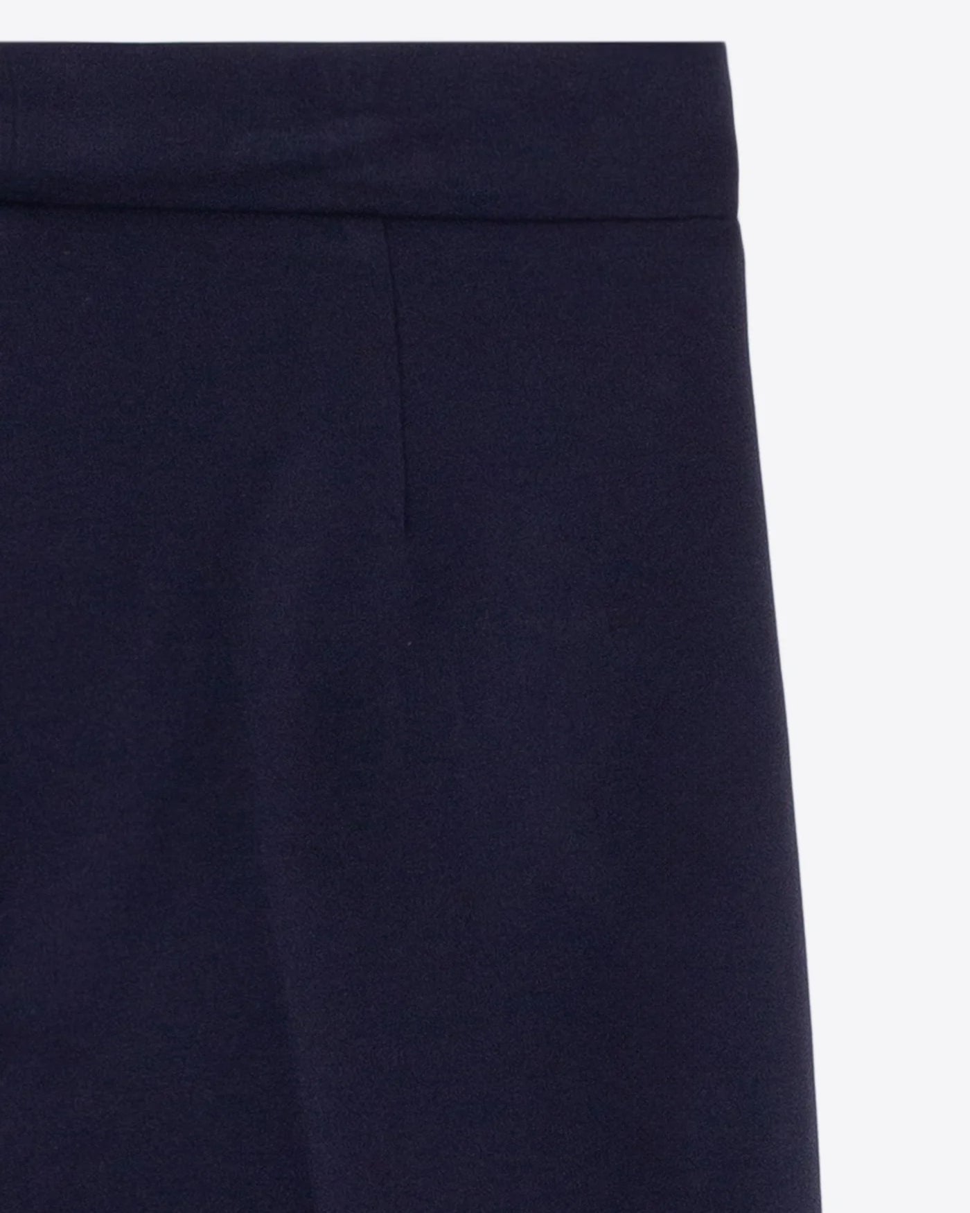 Jersey Button Hem Trouser - Navy