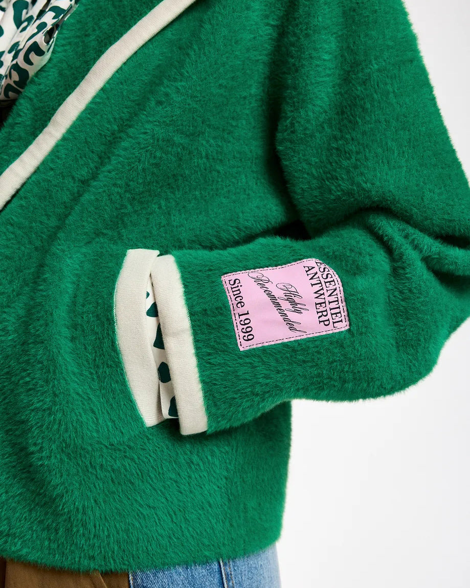 Kugar Contrast Cardigan - Kiwi Queen