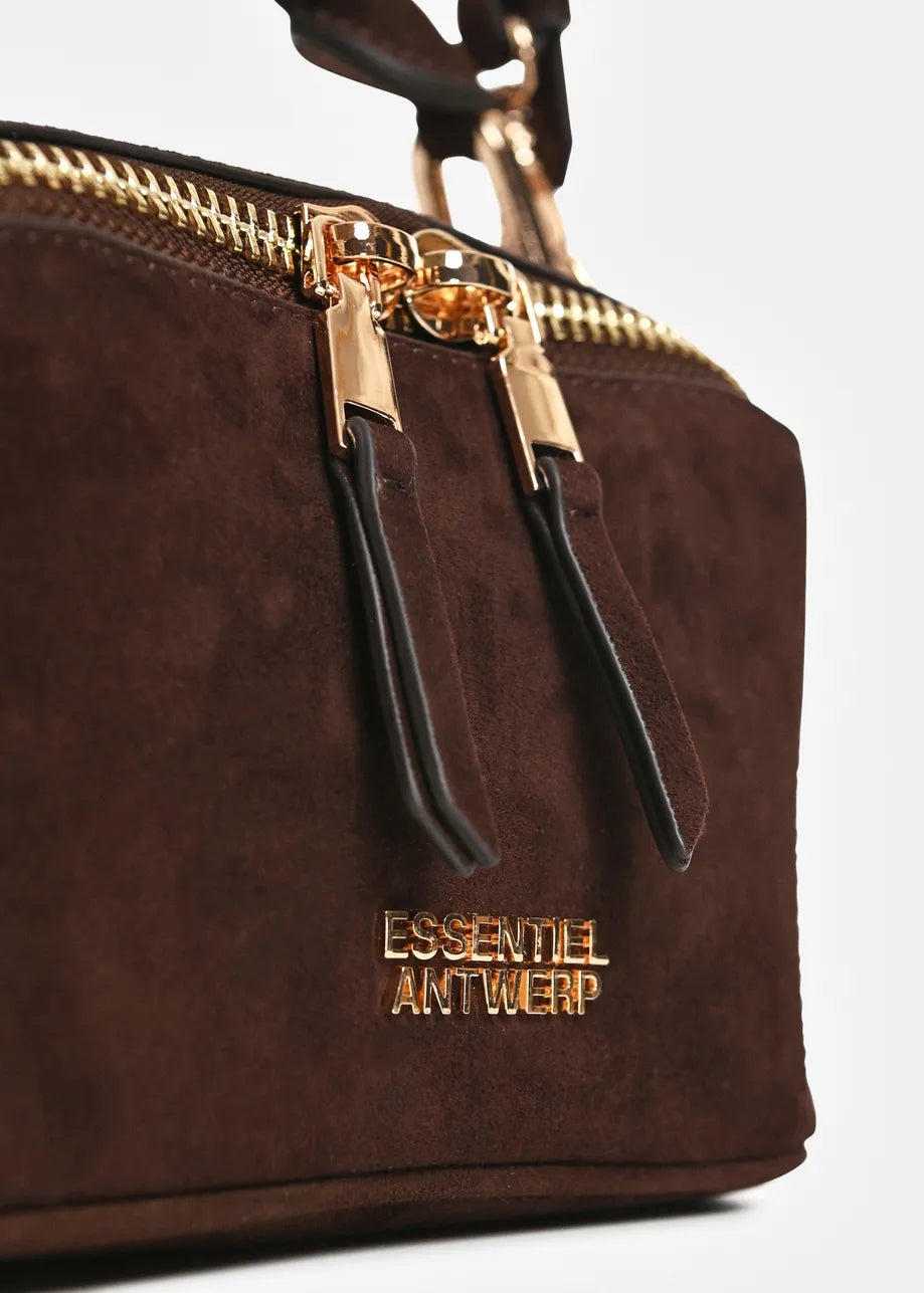 Kyla Suede Leather Bobbi Bag - Cigar Lounge