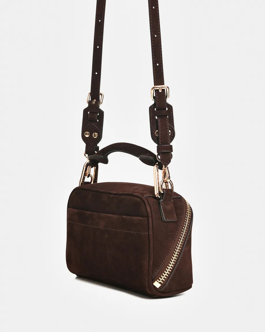 Kyla Suede Leather Bobbi Bag - Cigar Lounge
