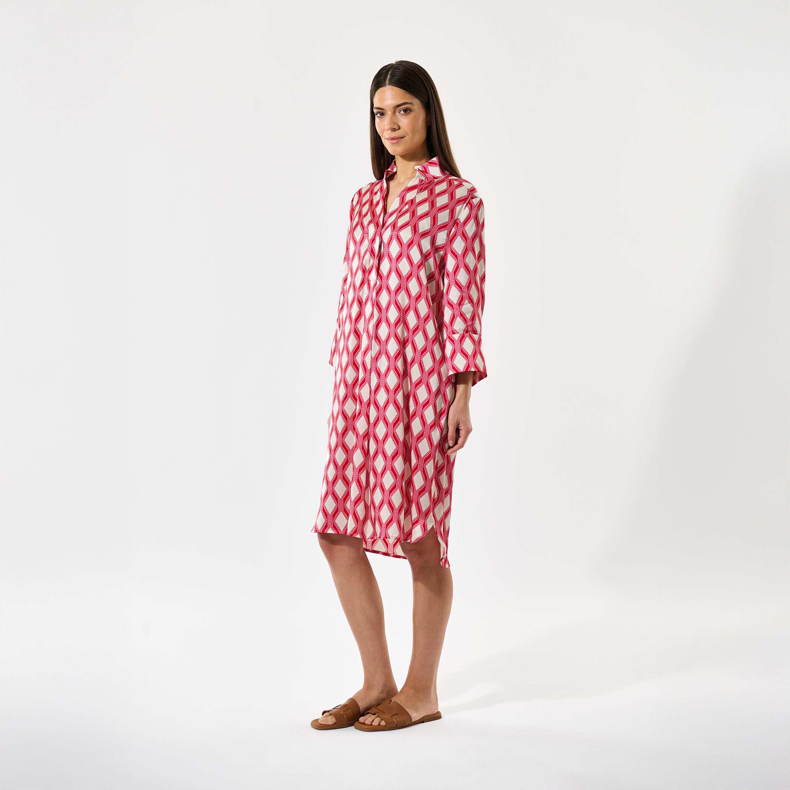 Kamilles Shirt Dress - Brillante Pink