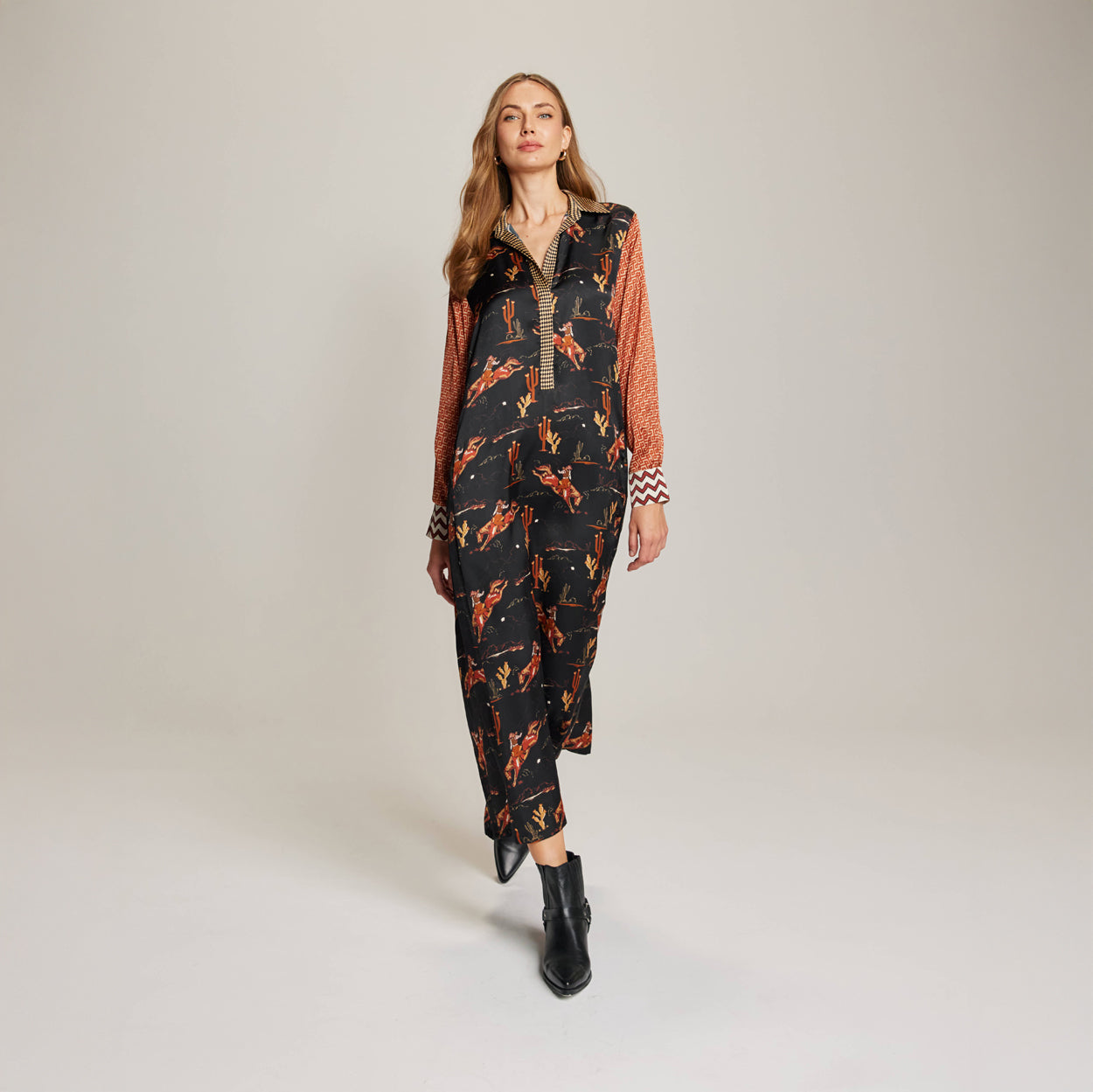 Kennedy Placket Maxi Dress - Rodeo