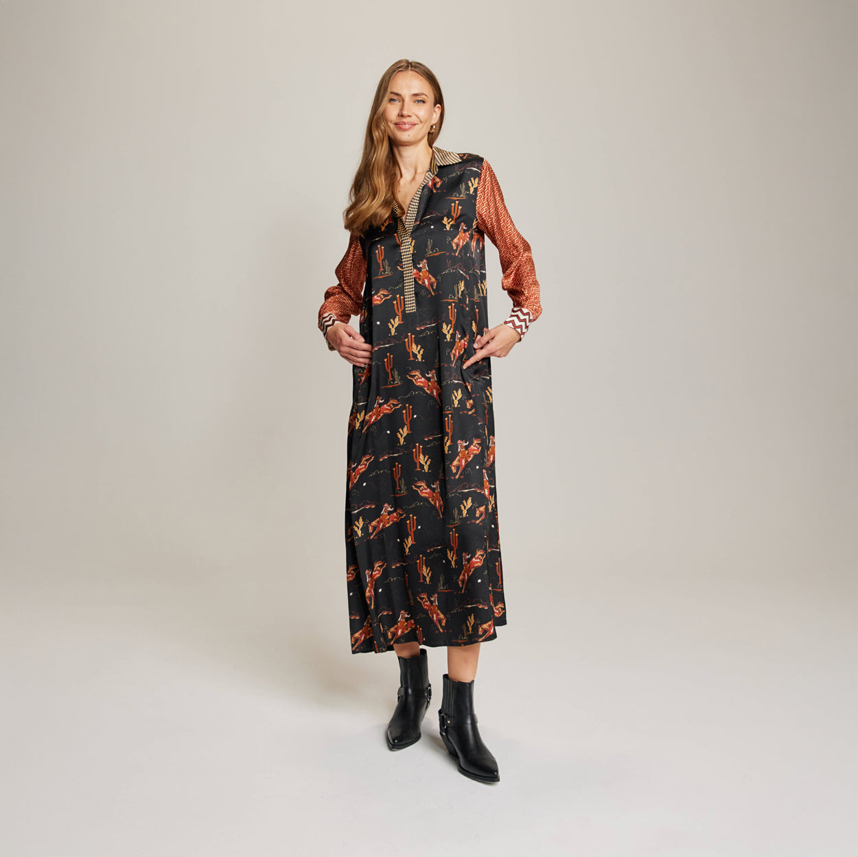Kennedy Placket Maxi Dress - Rodeo
