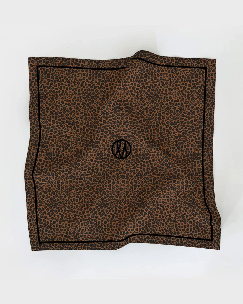 Leo Silk Scarf - Brown
