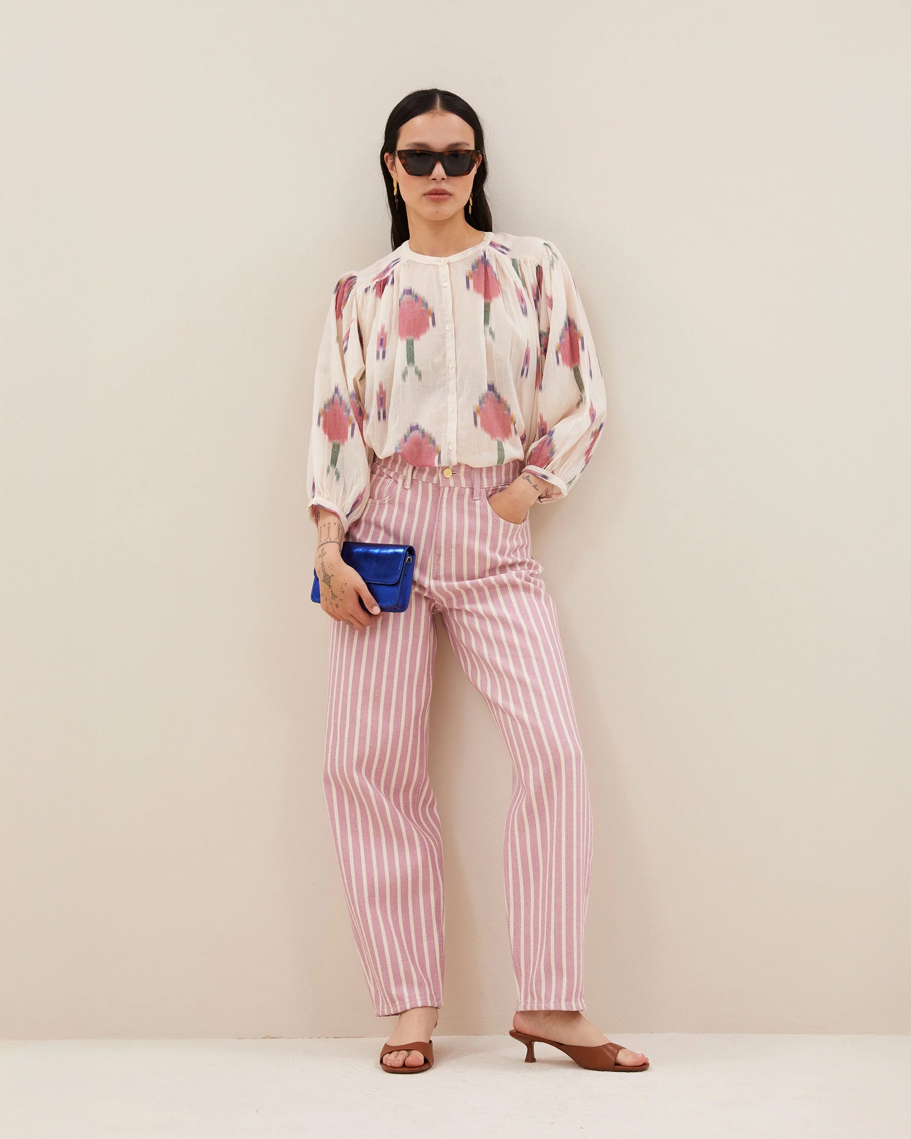 Lew Pink Stripe Jean - Pink