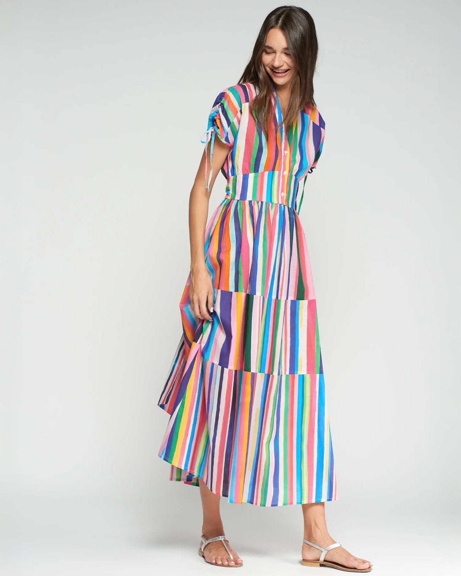 Linda Stripe Dress - Multi