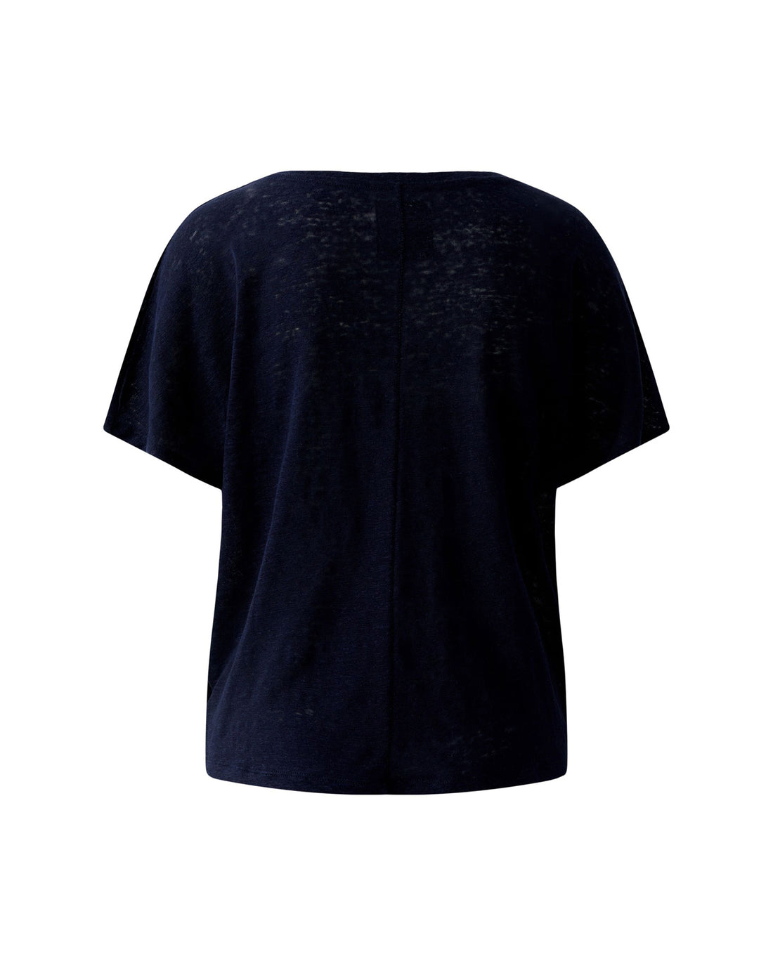 Linen T Shirt - Navy