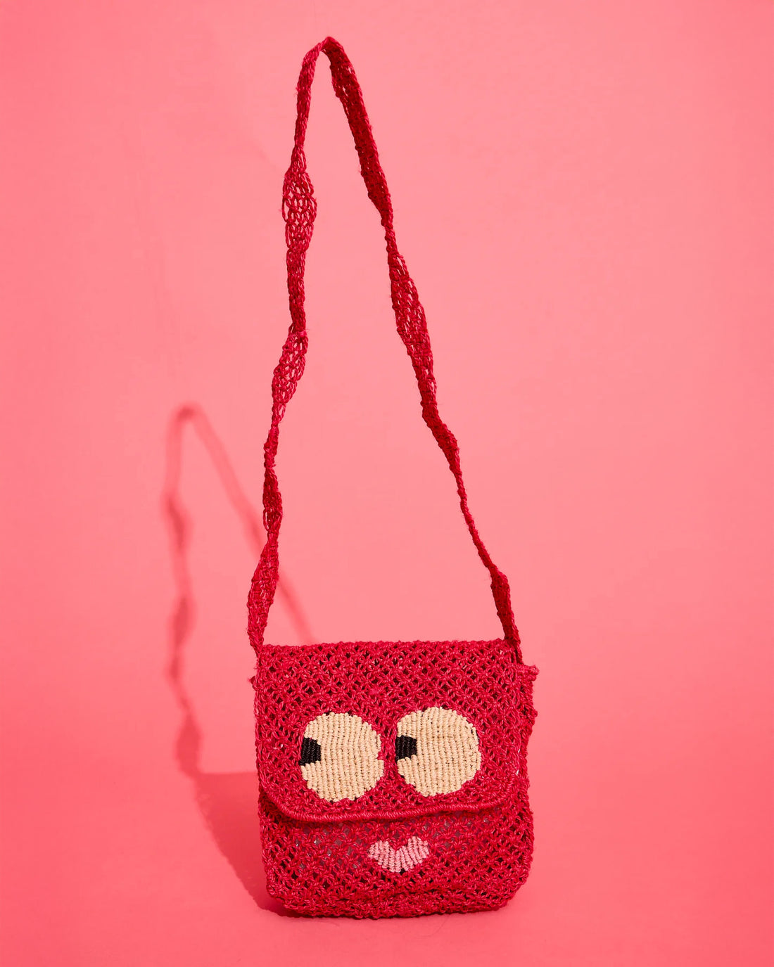 Lola Sweetheart Jute Bag - Raspberry