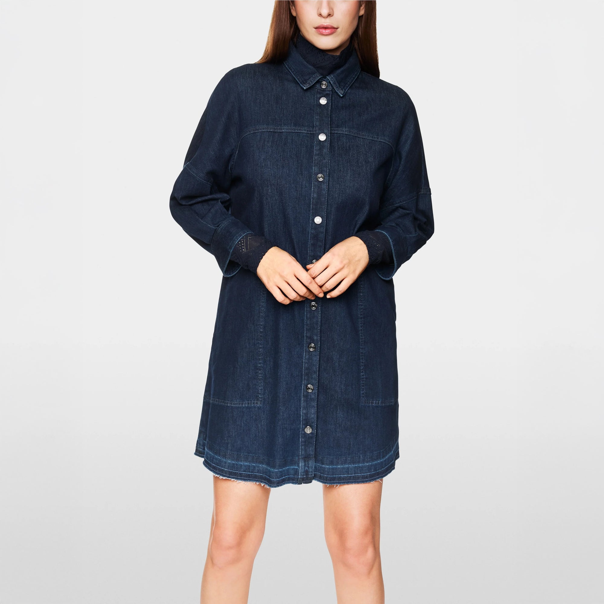 Long Denim Dress/Shirt - Vintage Indigo