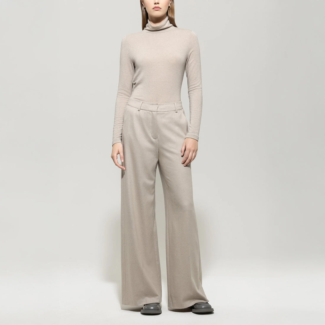 Long Sleeve Turtleneck - Oyster
