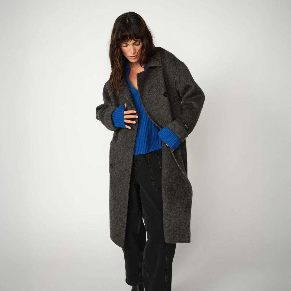 Lucca Barkley Wool Coat - Phantom