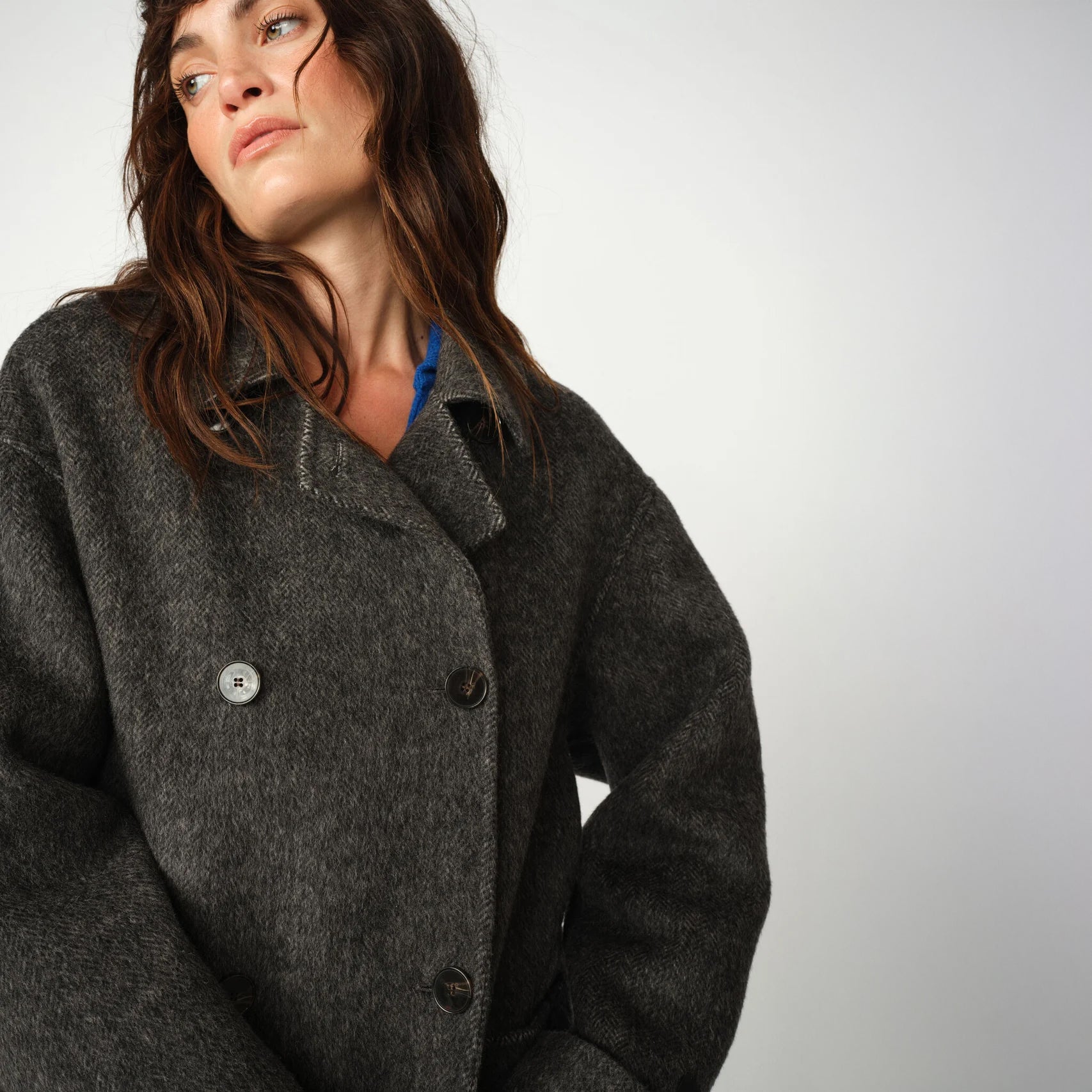 Lucca Barkley Wool Coat - Phantom