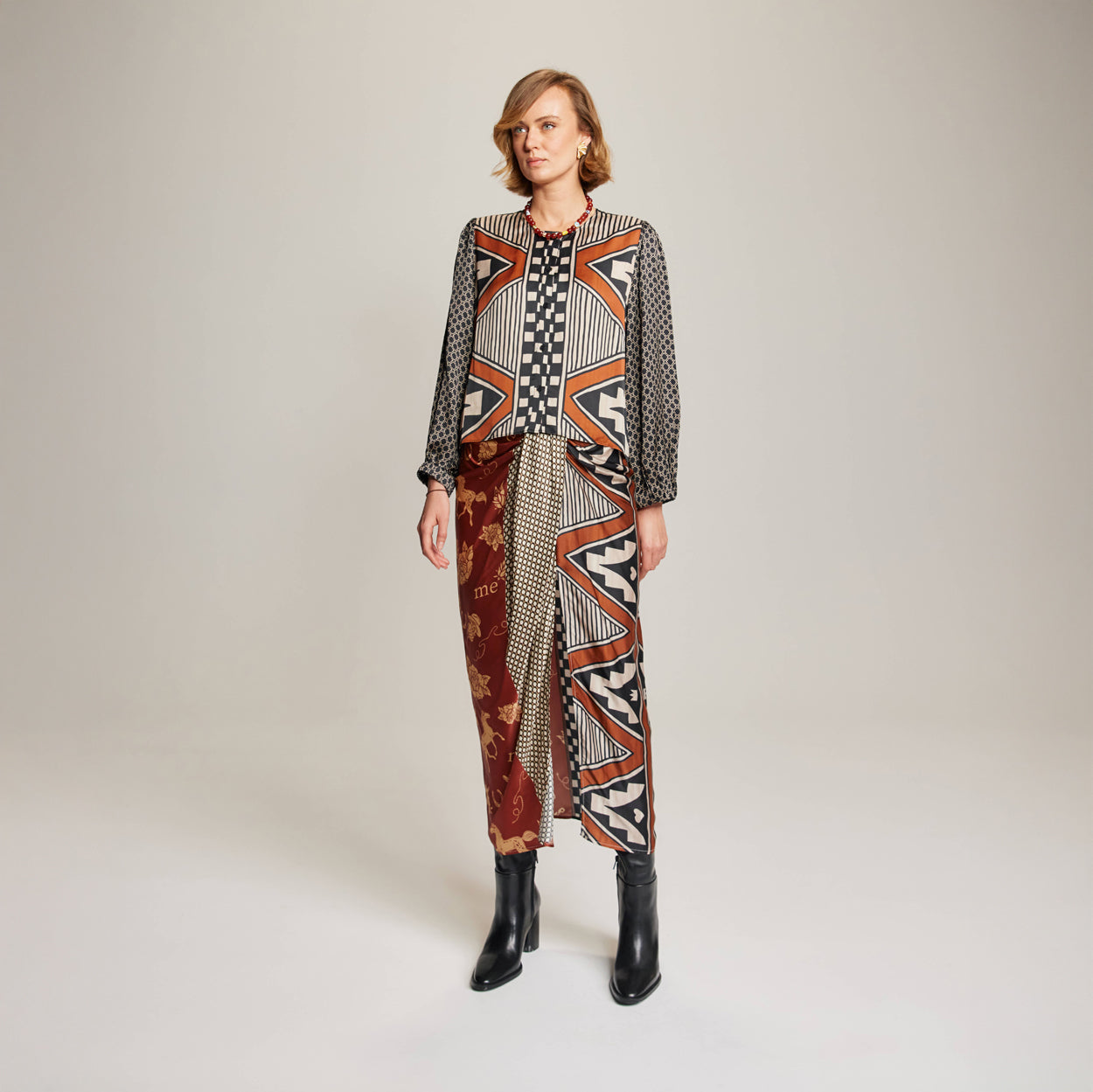 Luna Tie Front Skirt - Rodeo